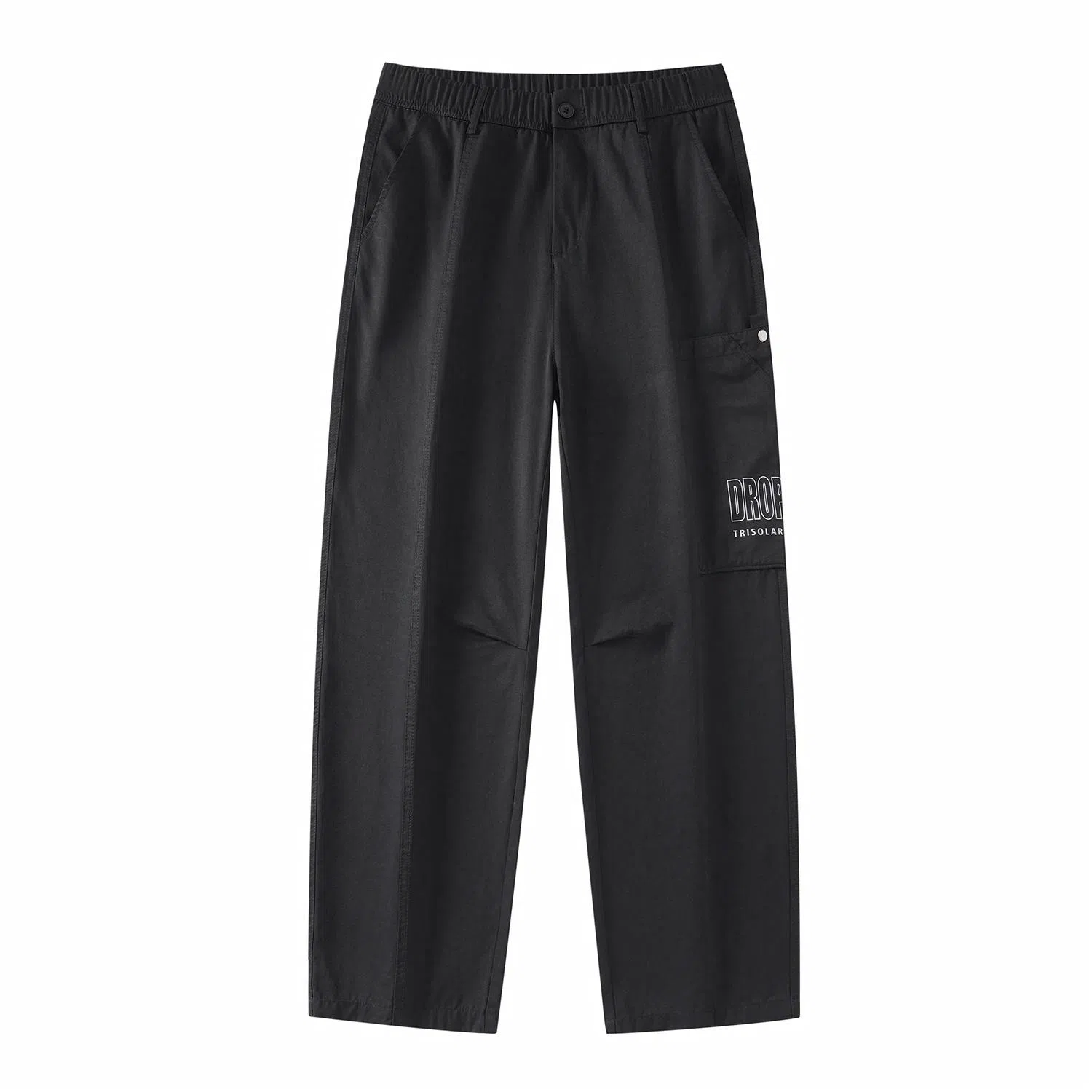 三体 水滴危机系列 简约休闲字母印花纯色基础款直筒百搭宽松垂感机能美式复古高街潮牌时尚日系户外机能风工装裤 男女同款