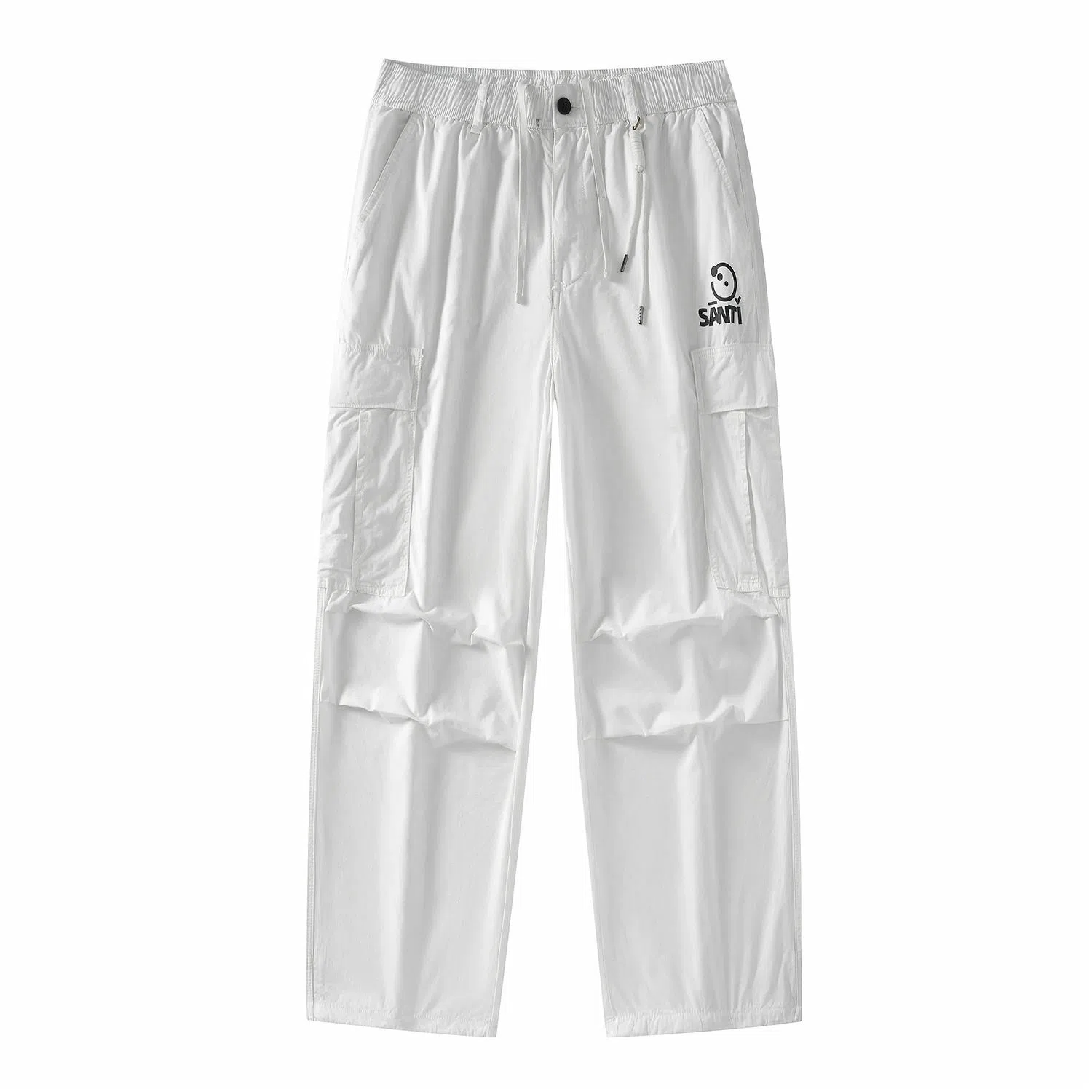 三体 文明系列 简约宽松百搭复古美式堆积阔腿休闲基础纯色直筒复古高街潮牌时尚舒适薄款透气日系户外机能风工装裤 男女同款