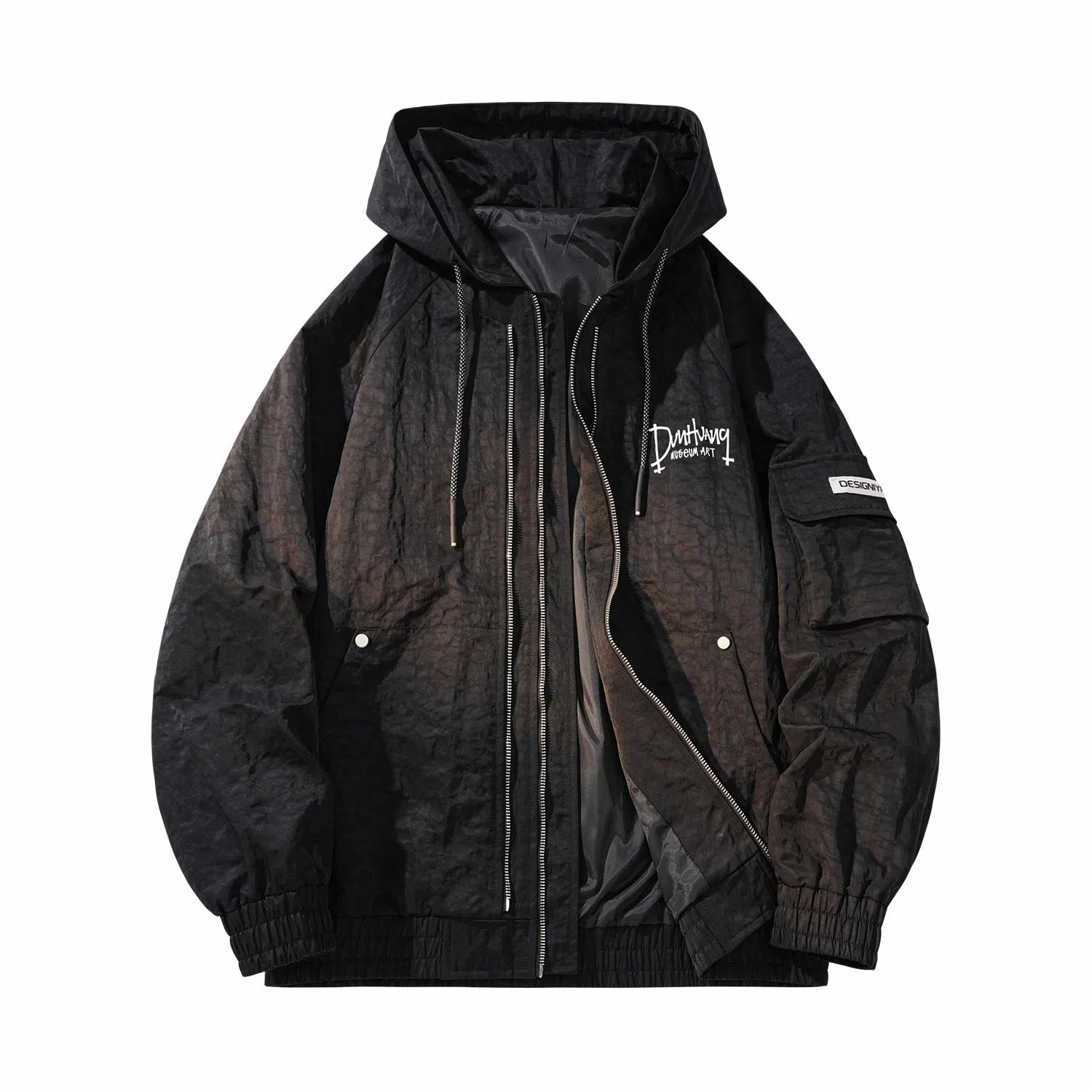 敦煌博物馆 宽松字母工装休闲百搭长袖夹克外套 男女同款