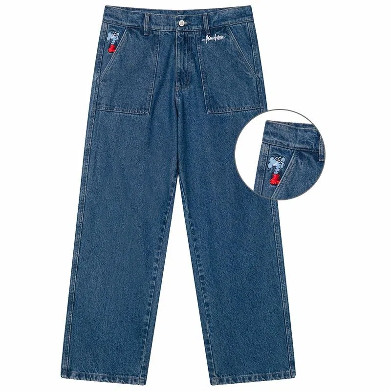 MIND ERROR Logo Jeans