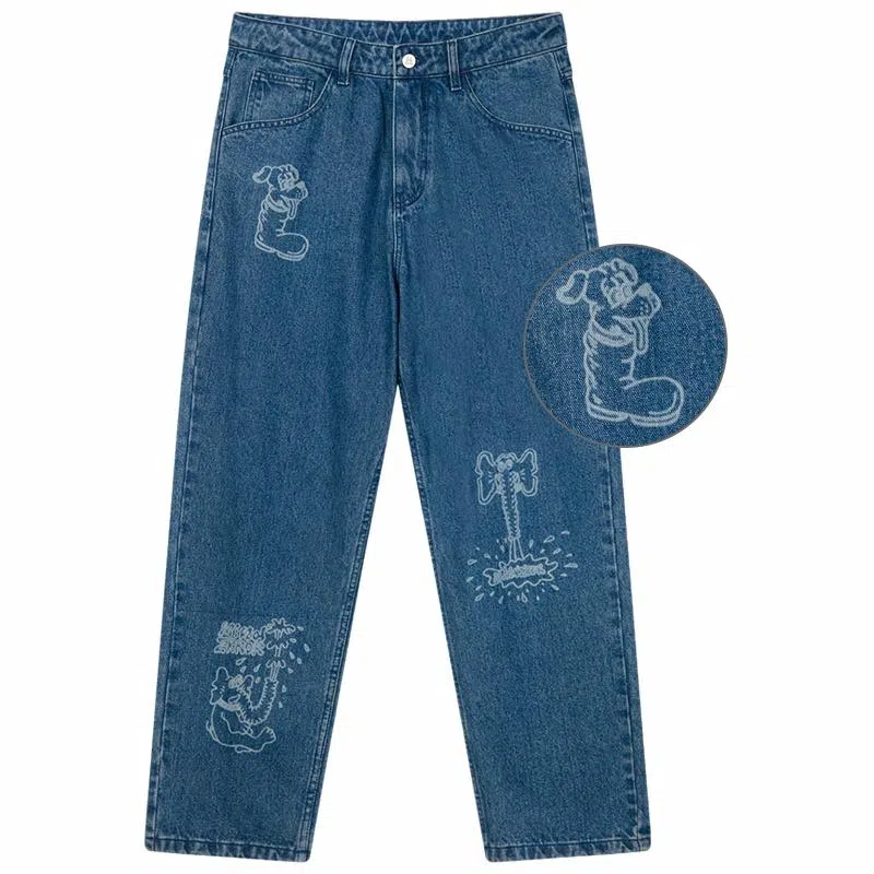MIND ERROR Graphic Jeans