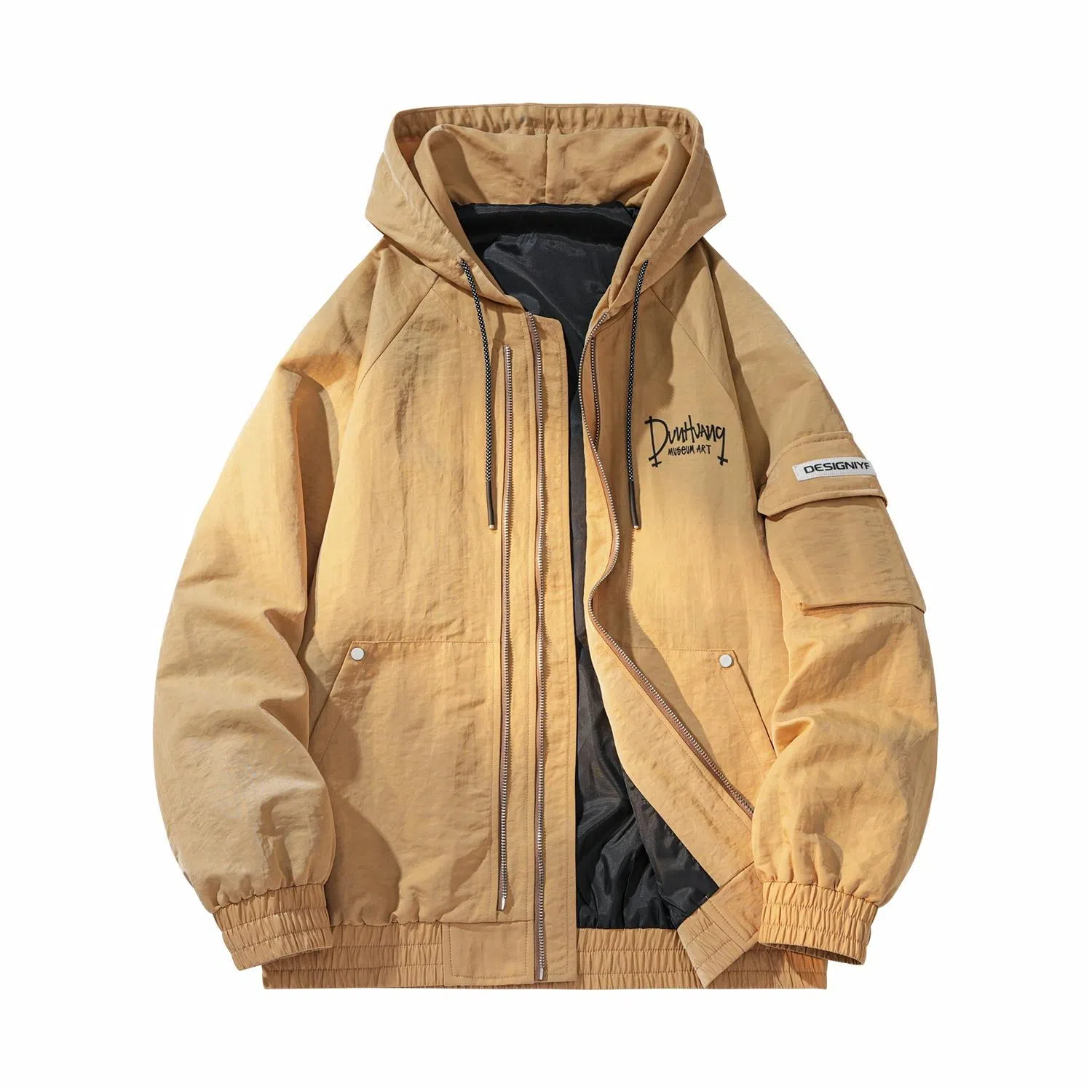 敦煌博物馆 宽松字母工装休闲百搭长袖夹克外套 男女同款