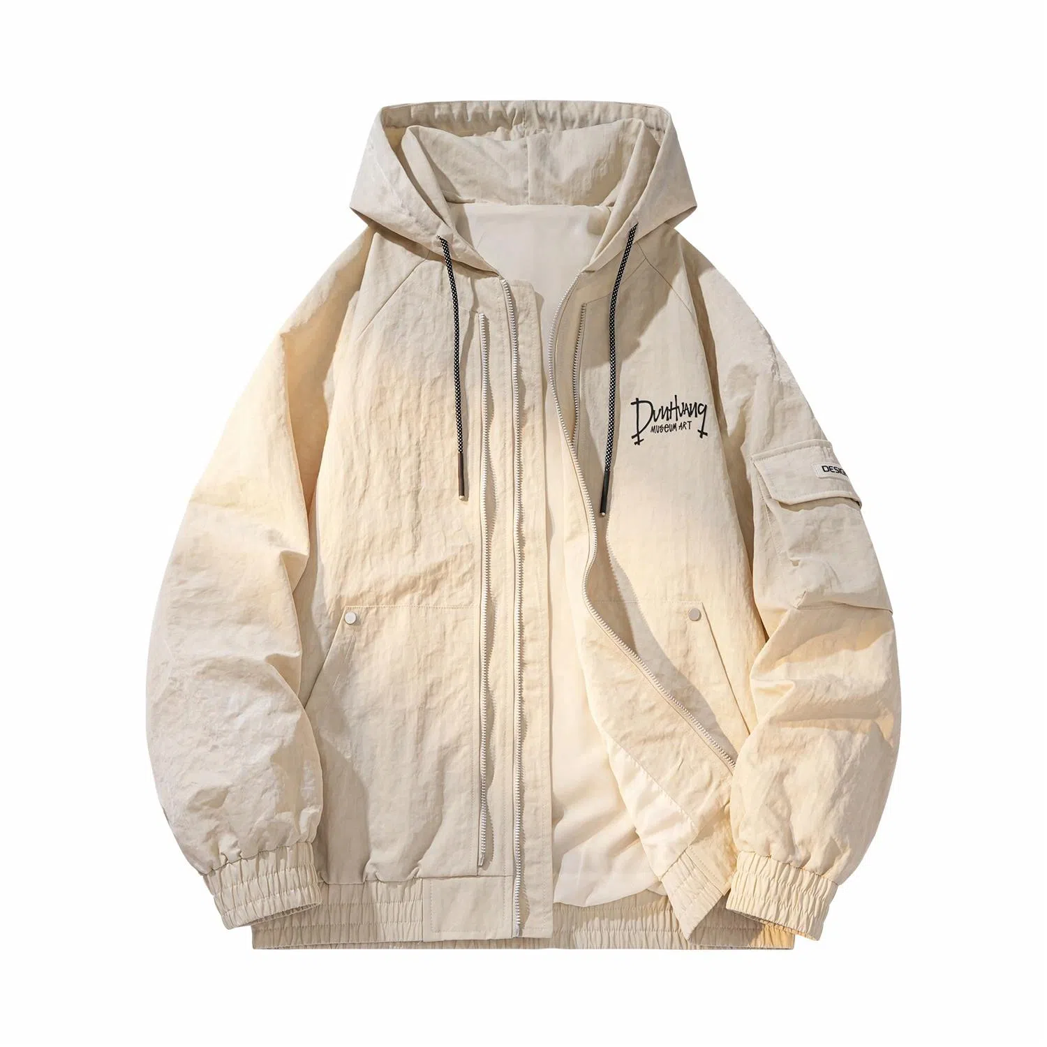 敦煌博物馆 宽松字母工装休闲百搭长袖夹克外套 男女同款