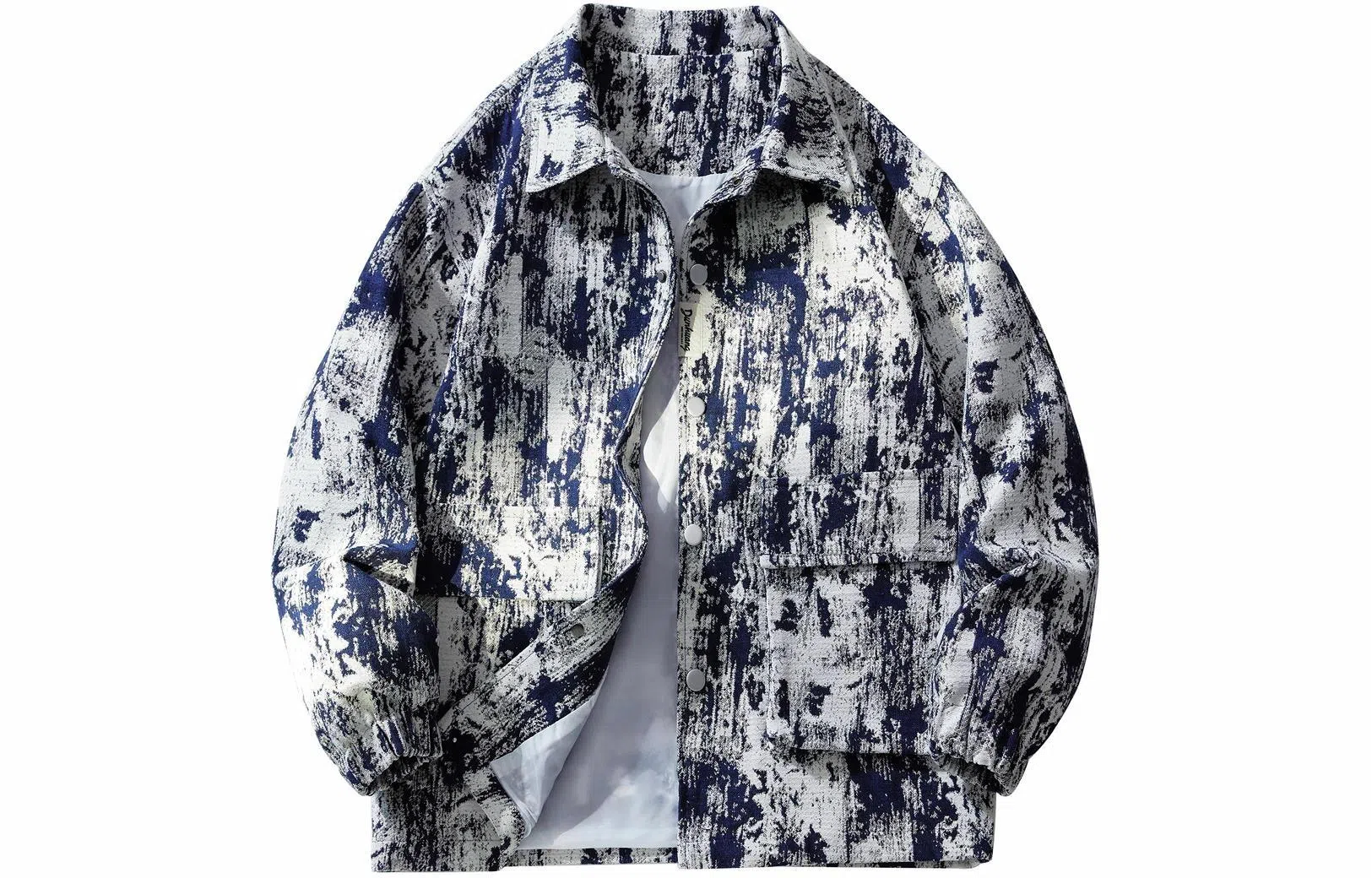 敦煌博物馆 美式高街水墨扎染防风保暖翻领休闲百搭夹克外套 男女同款