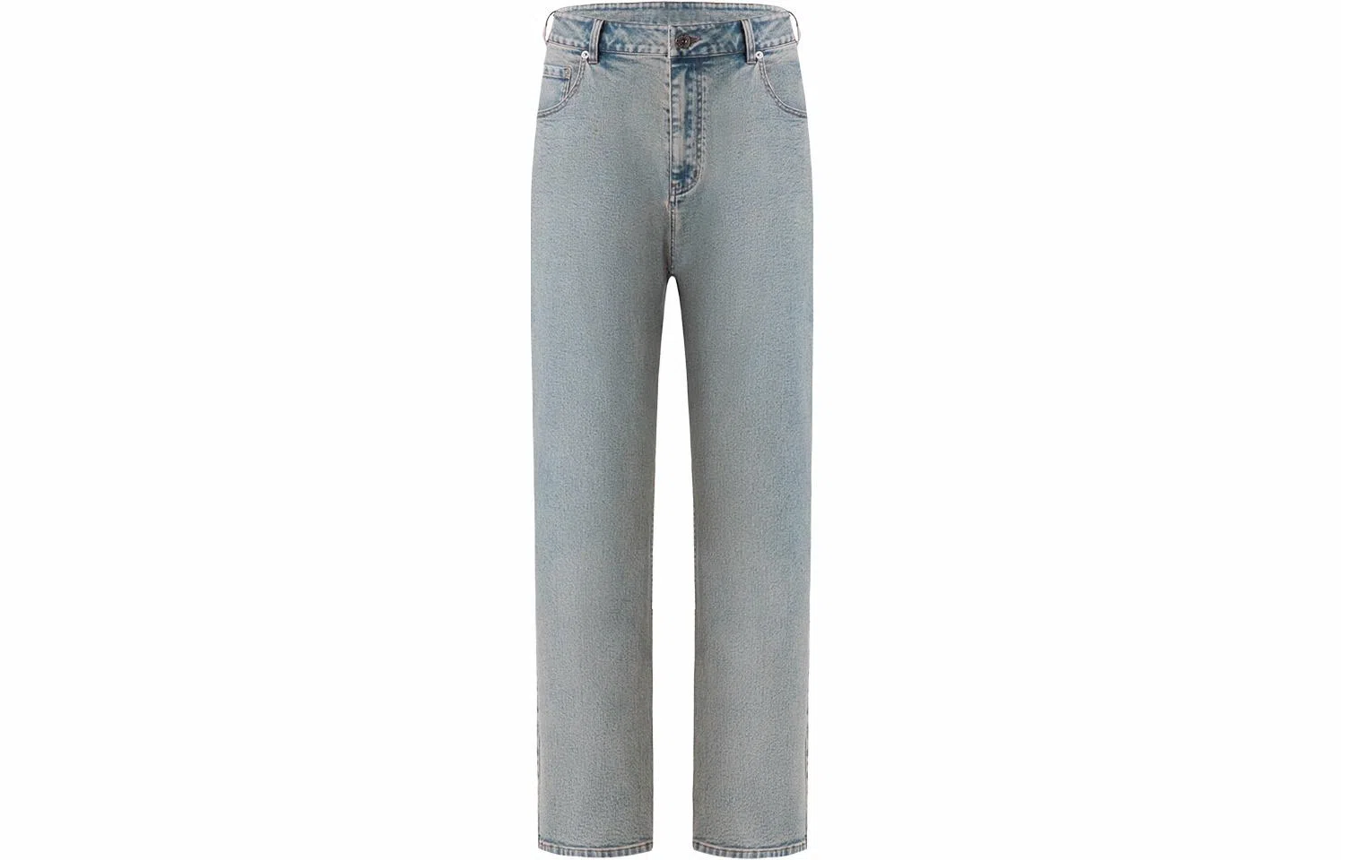 PSO Brand Washed Straight Jeans