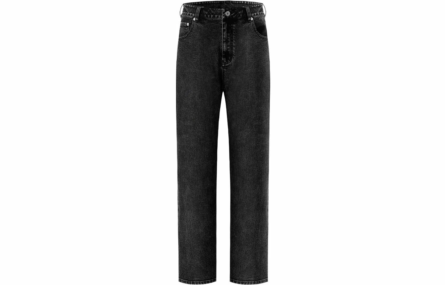 PSO Brand Washed Straight Jeans