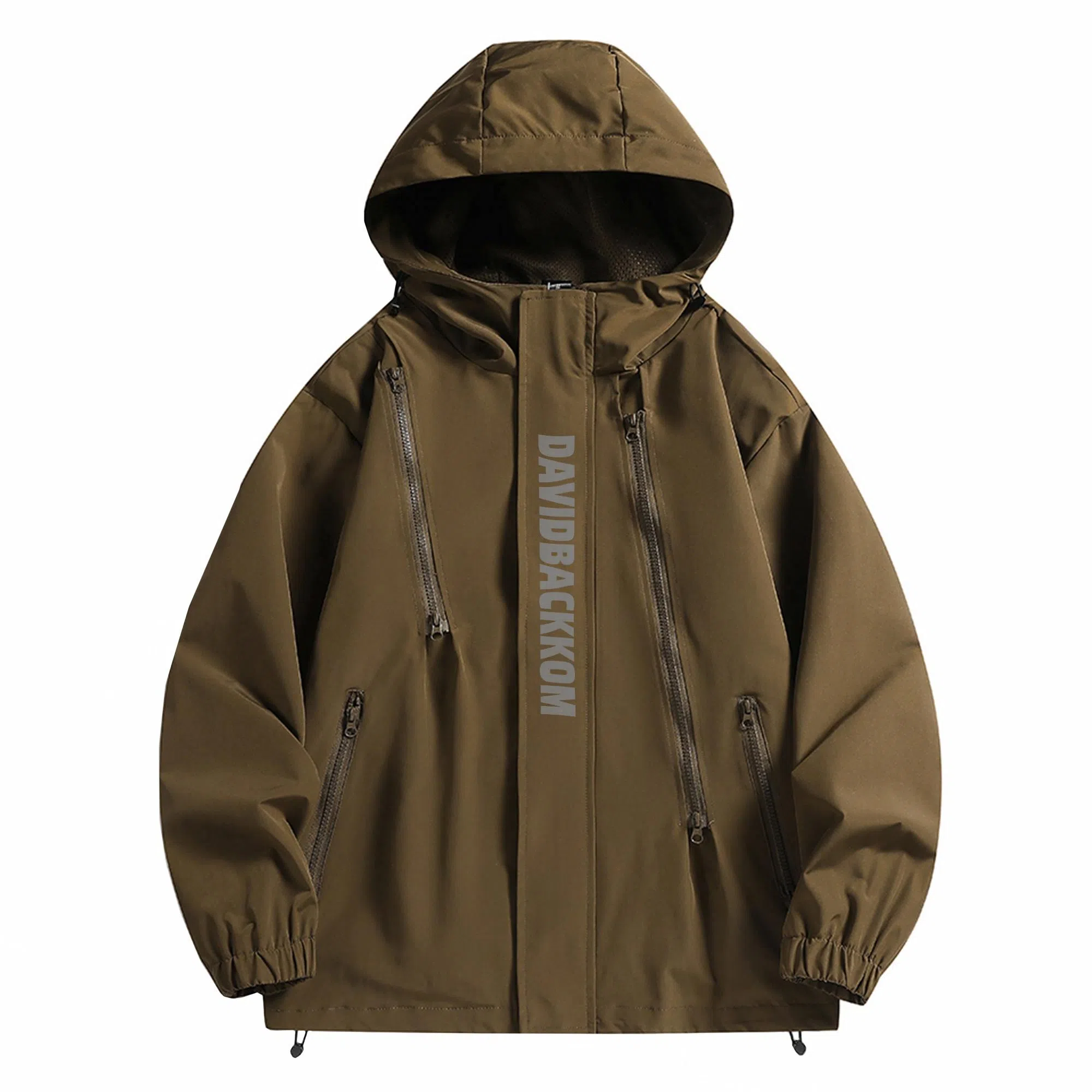 大卫贝肯 美式复古个性字母印花宽松休闲户外通勤保暖防风日常百搭薄款夹克外套 男女同款