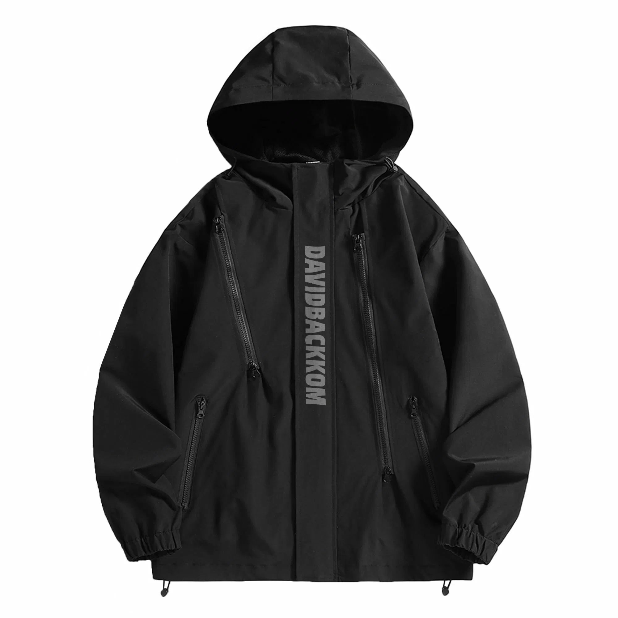 大卫贝肯 美式复古个性字母印花宽松休闲户外通勤保暖防风日常百搭薄款夹克外套 男女同款