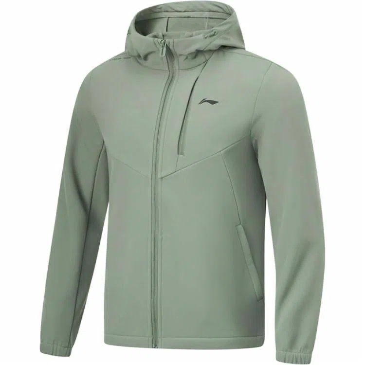 LiNing Fitness Series Hoodie Grey Green