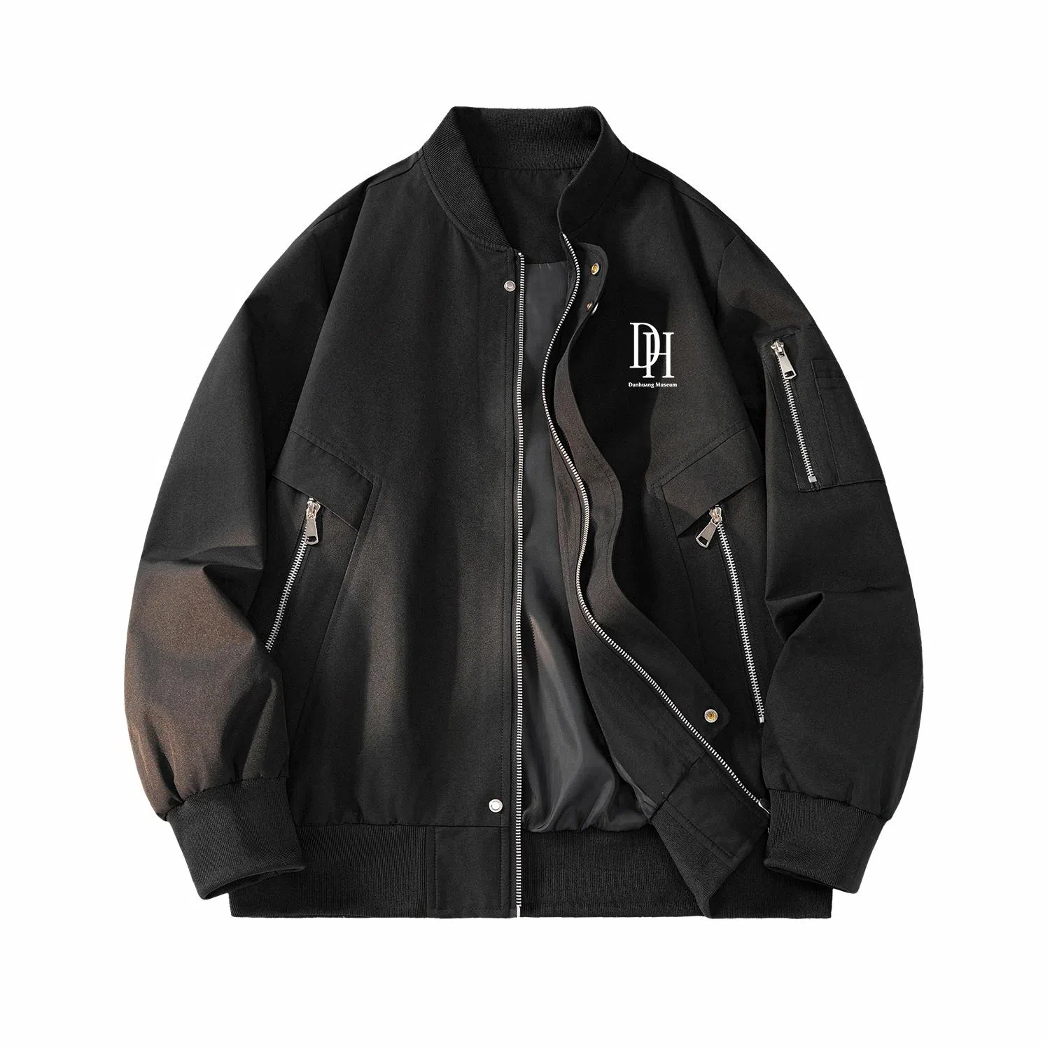 敦煌博物馆 山系复古机能风户外多拉链防水棒球领飞行员夹克外套 男女同款