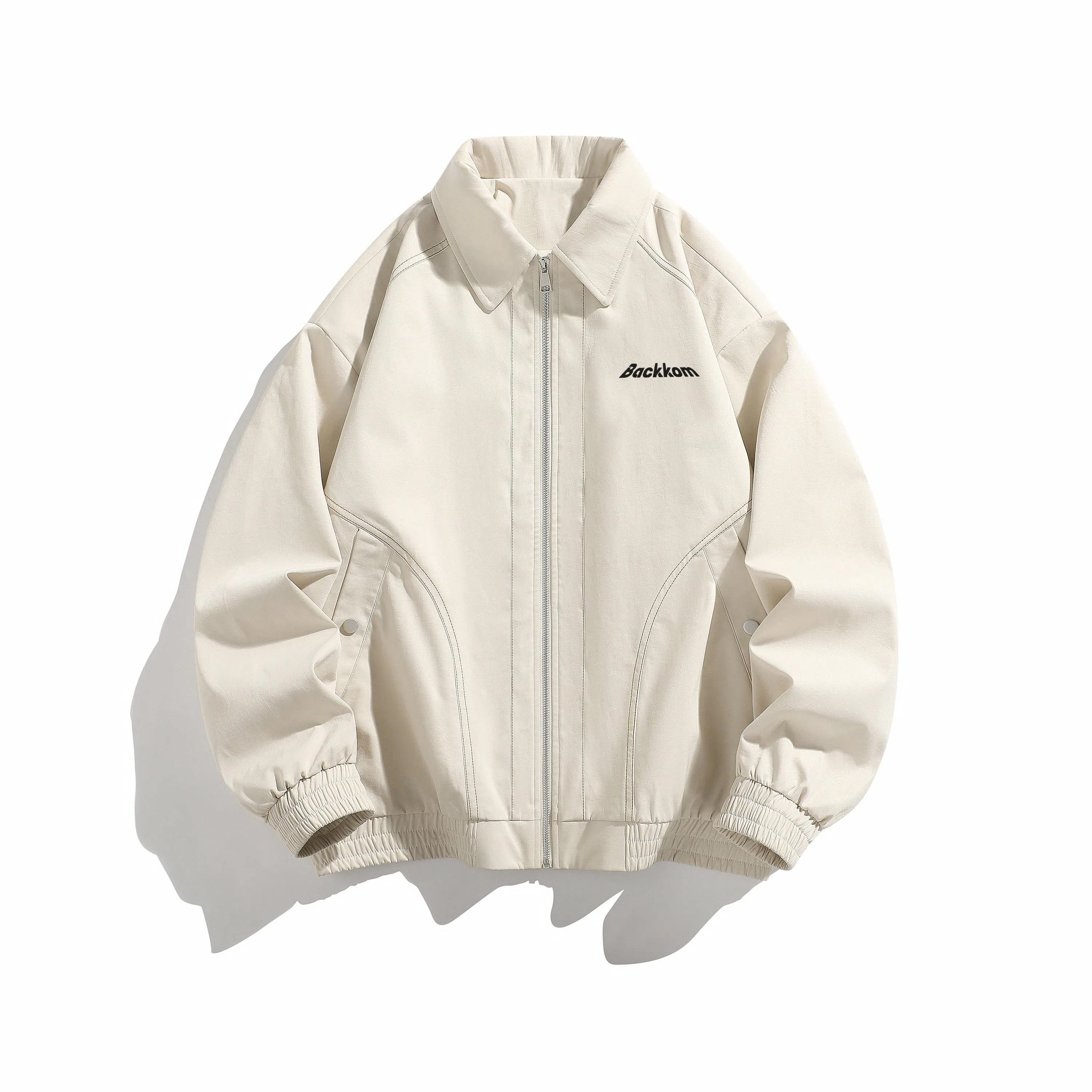 大卫贝肯 美式复古高街帅气机能风拉链学院风学生简约基础飞行员教练工装军旅宽松休闲百搭通勤长袖夹克外套 男女同款