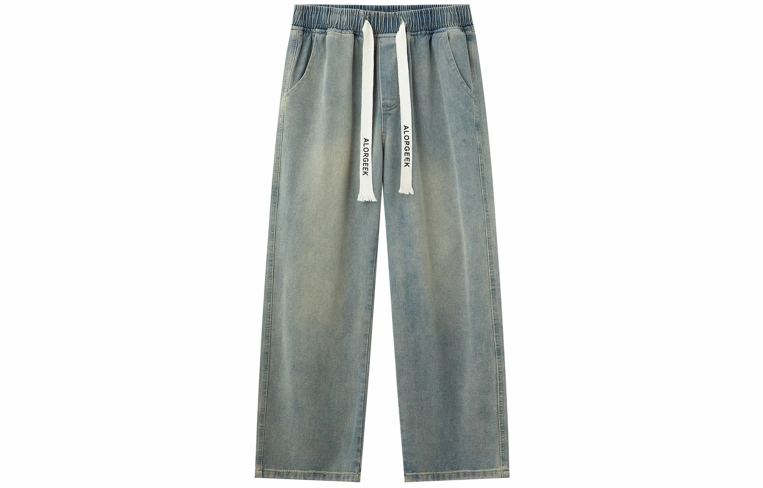 ALORGEEK Wide Leg Denim Pants
