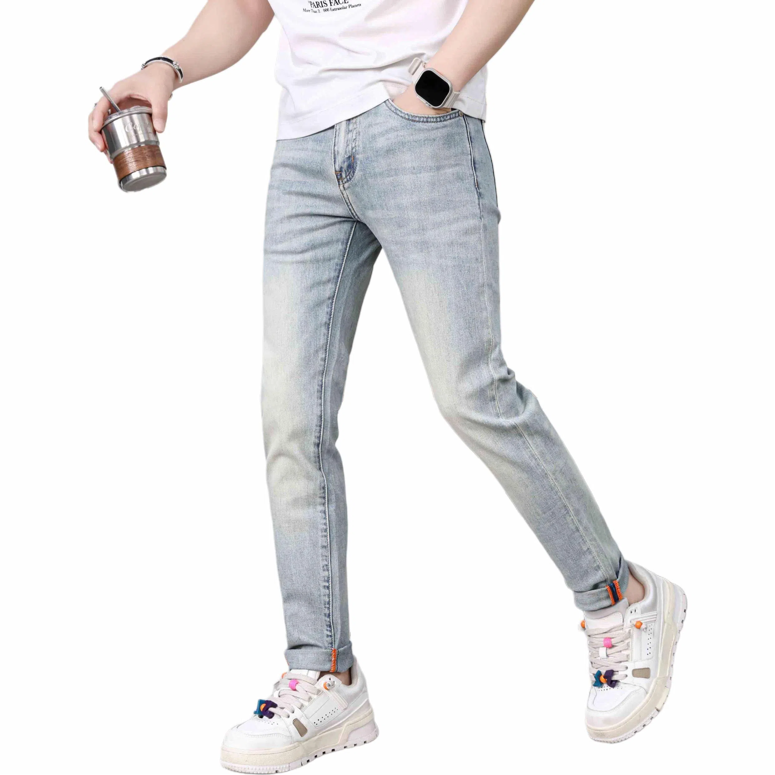 UOOHE Vintage Blue Jeans