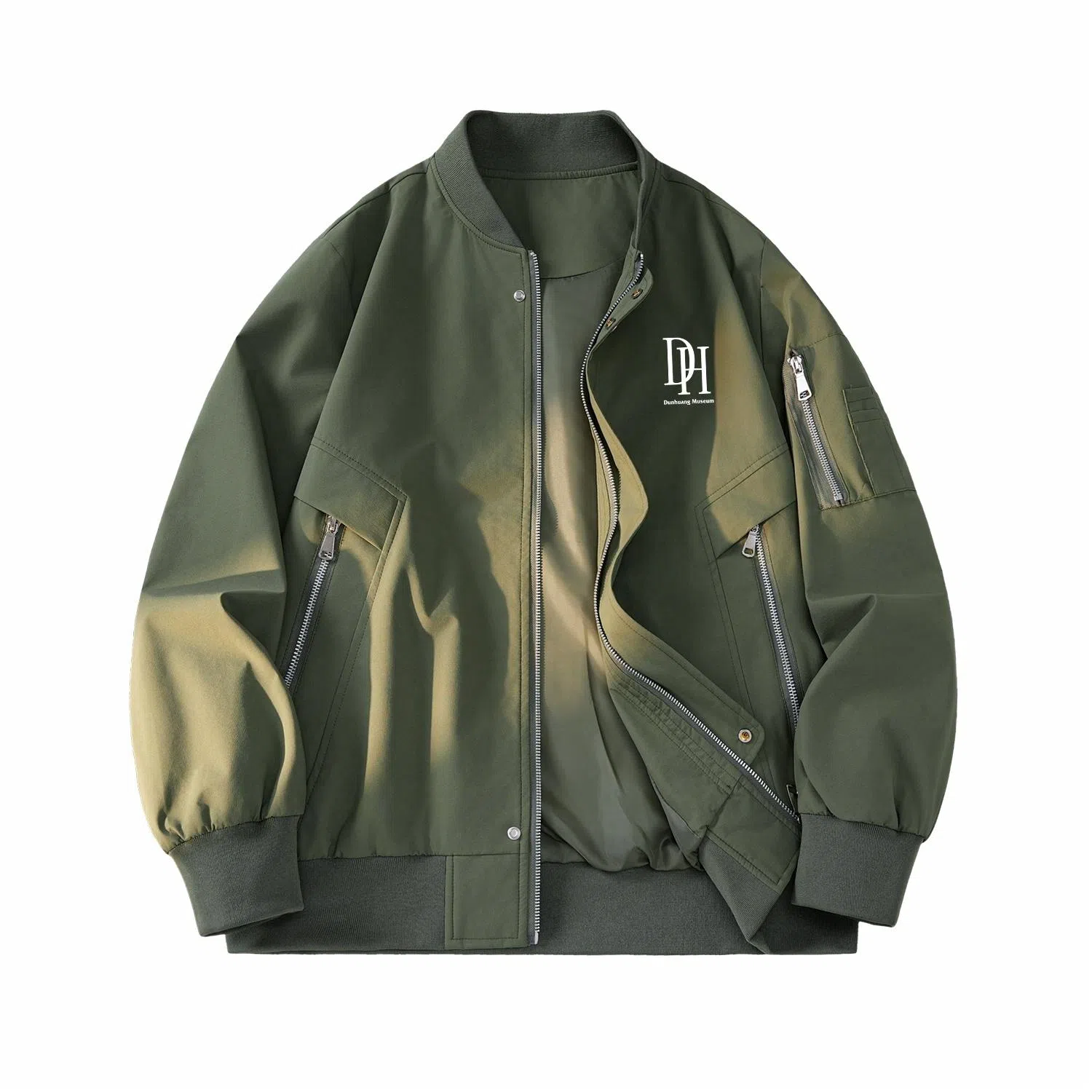 敦煌博物馆 山系复古机能风户外多拉链防水棒球领飞行员夹克外套 男女同款