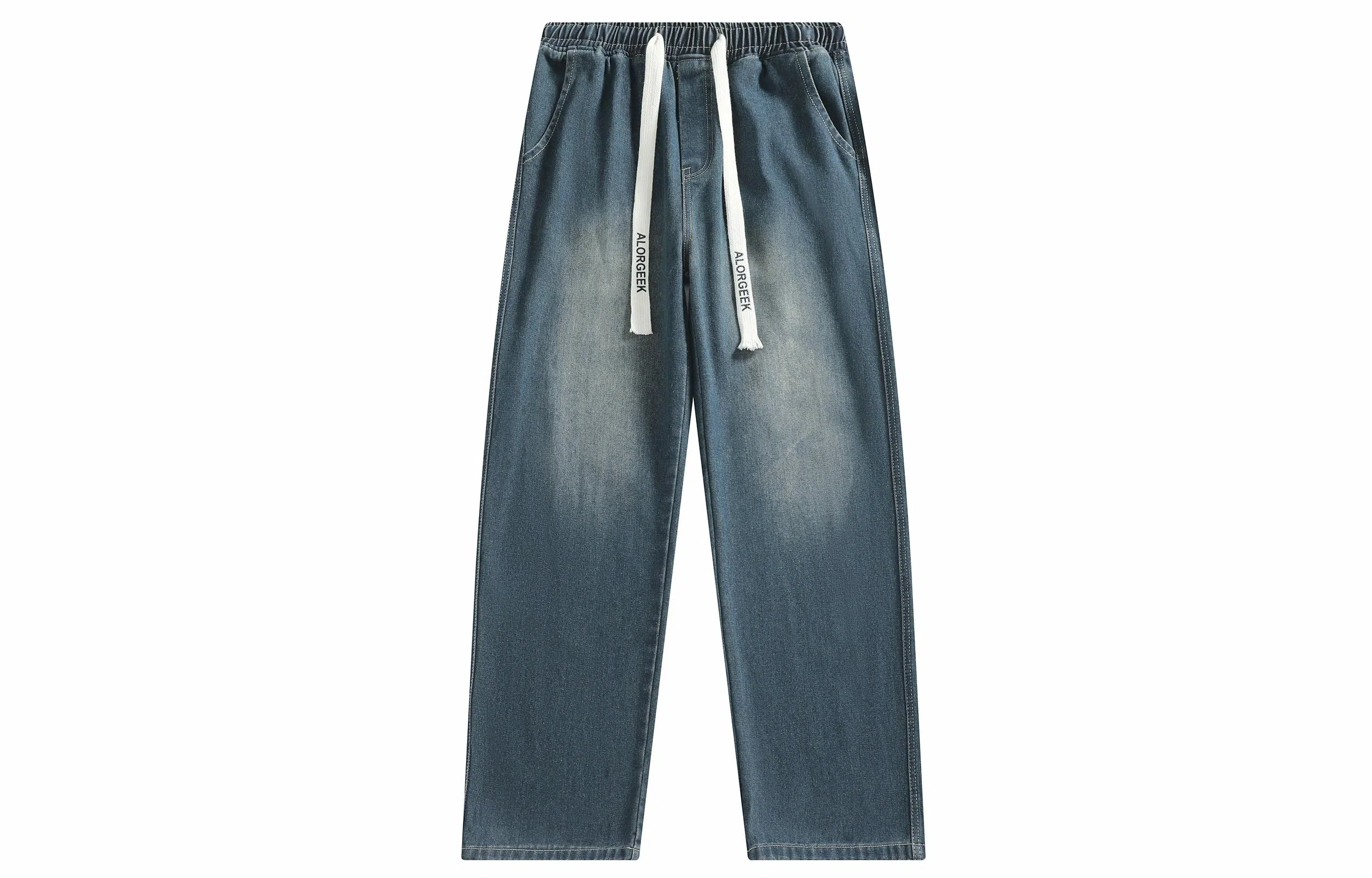 ALORGEEK Wide Leg Denim Pants