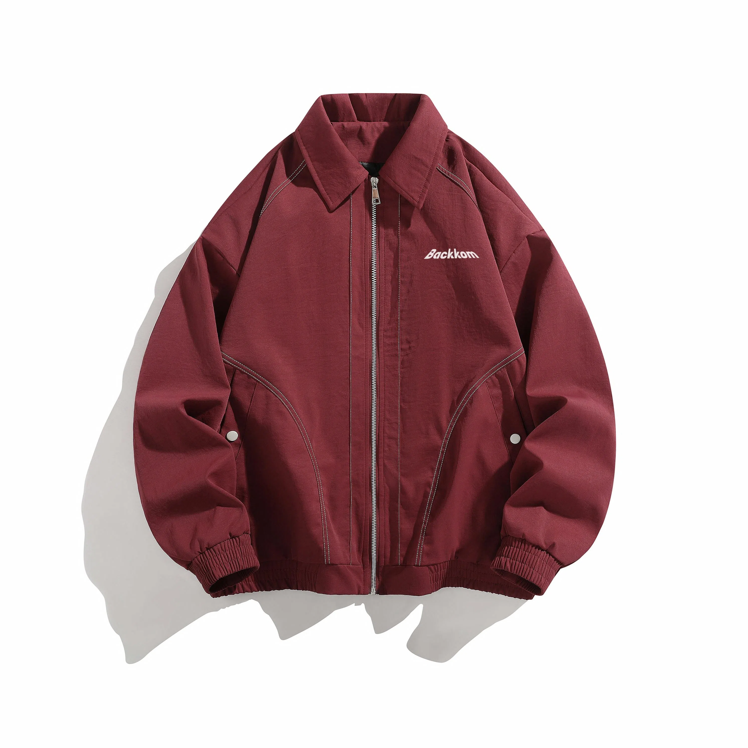 大卫贝肯 美式复古高街帅气机能风拉链学院风学生简约基础飞行员教练工装军旅宽松休闲百搭通勤长袖夹克外套 男女同款