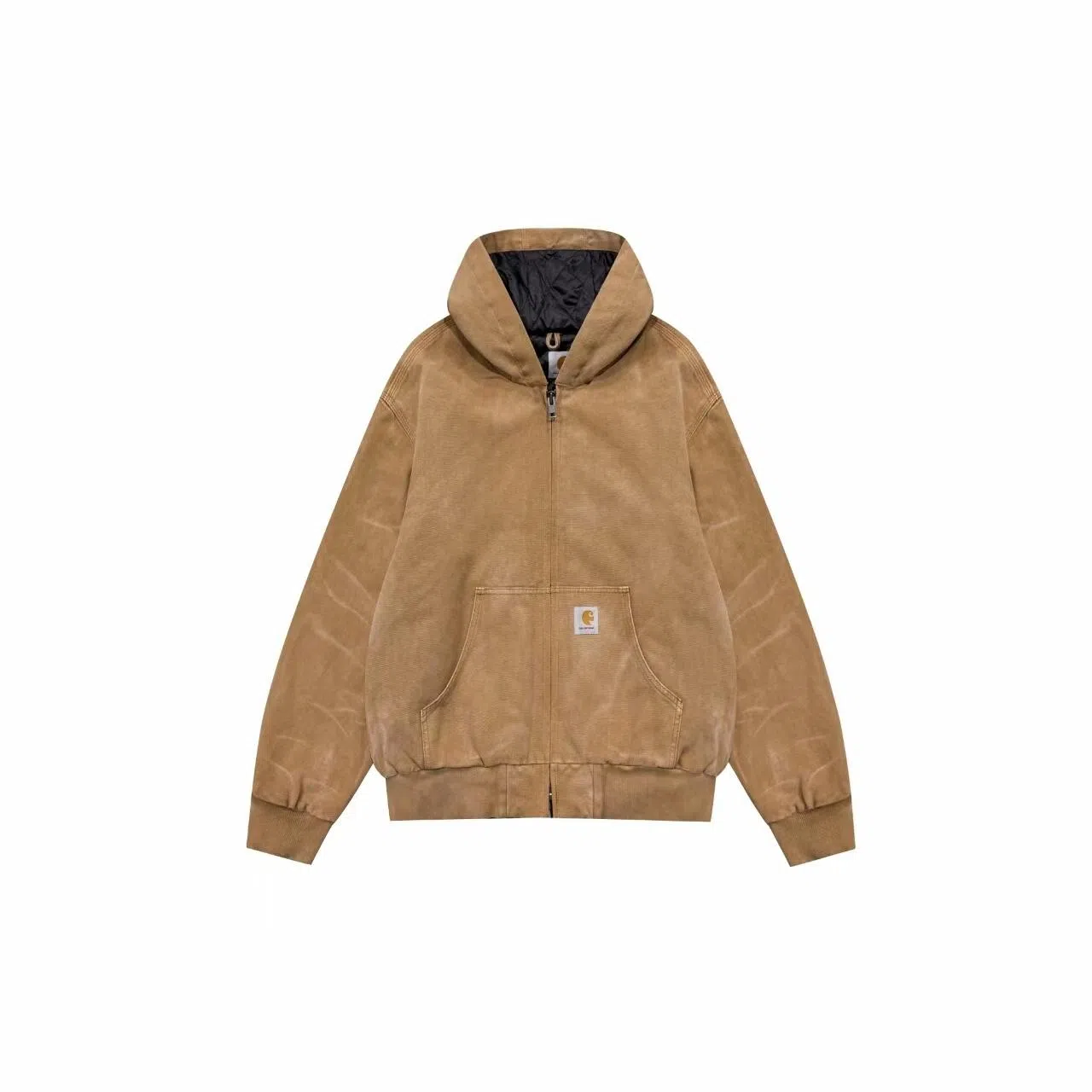 False Perception Carhartt Washed Hoodie Jacket Khaki