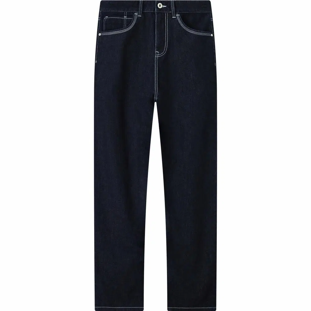 九牧王男裤专家 时尚简约百搭休闲舒适亲肤凉感牛仔裤 男款 深蓝色