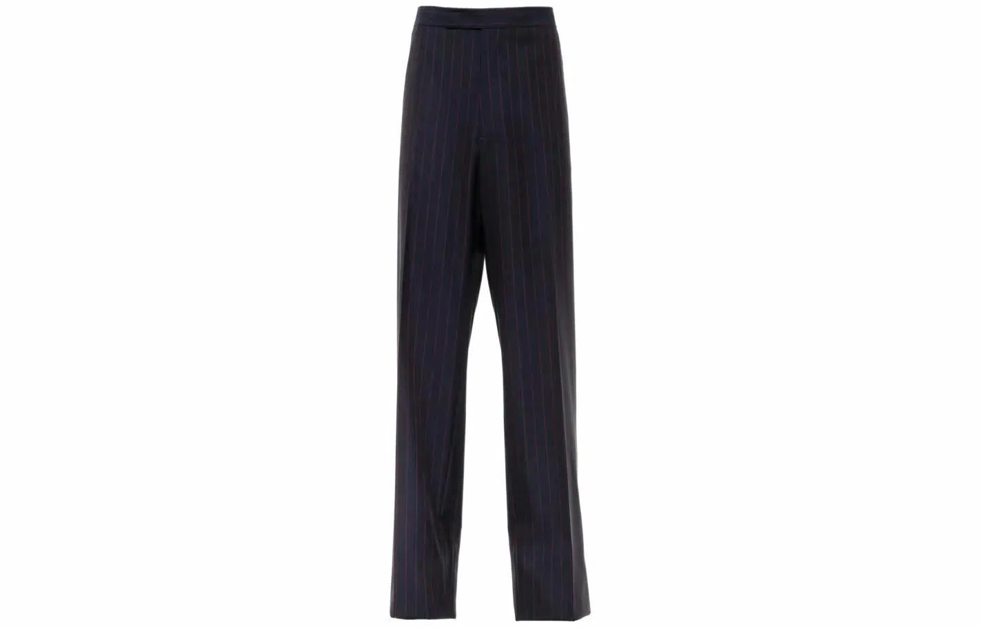 Prada SS22 Wool Stripe Trousers Black