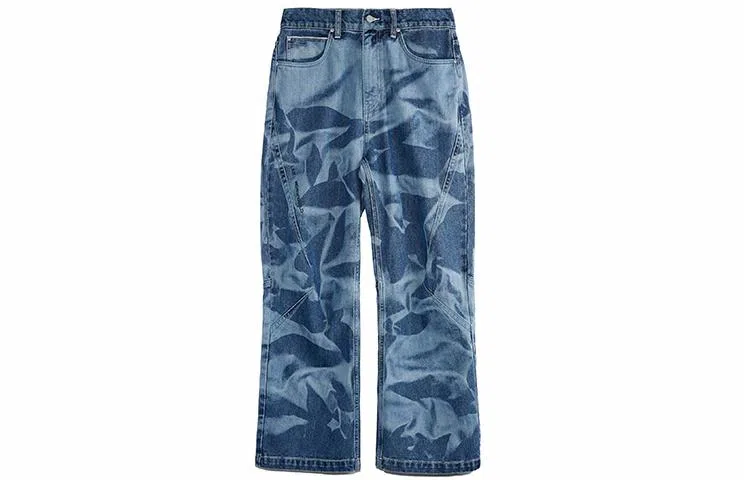 LEE x ROARINGWILD Laser Pattern Loose Jeans