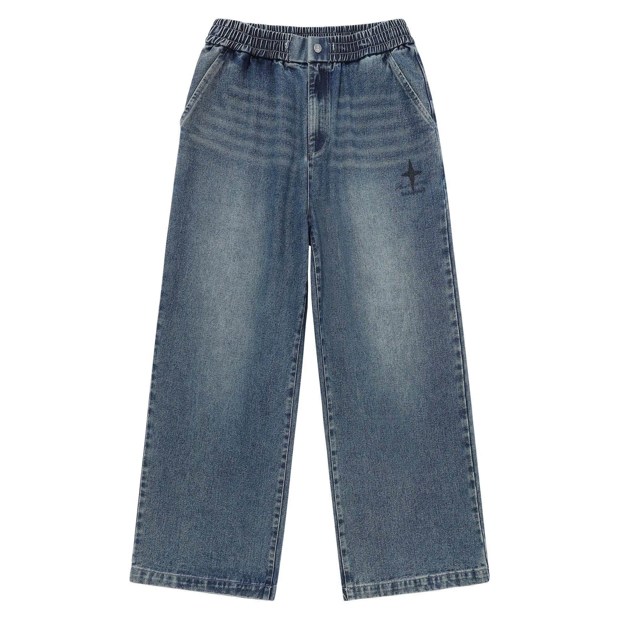 BJHG Vintage Star Print Jeans