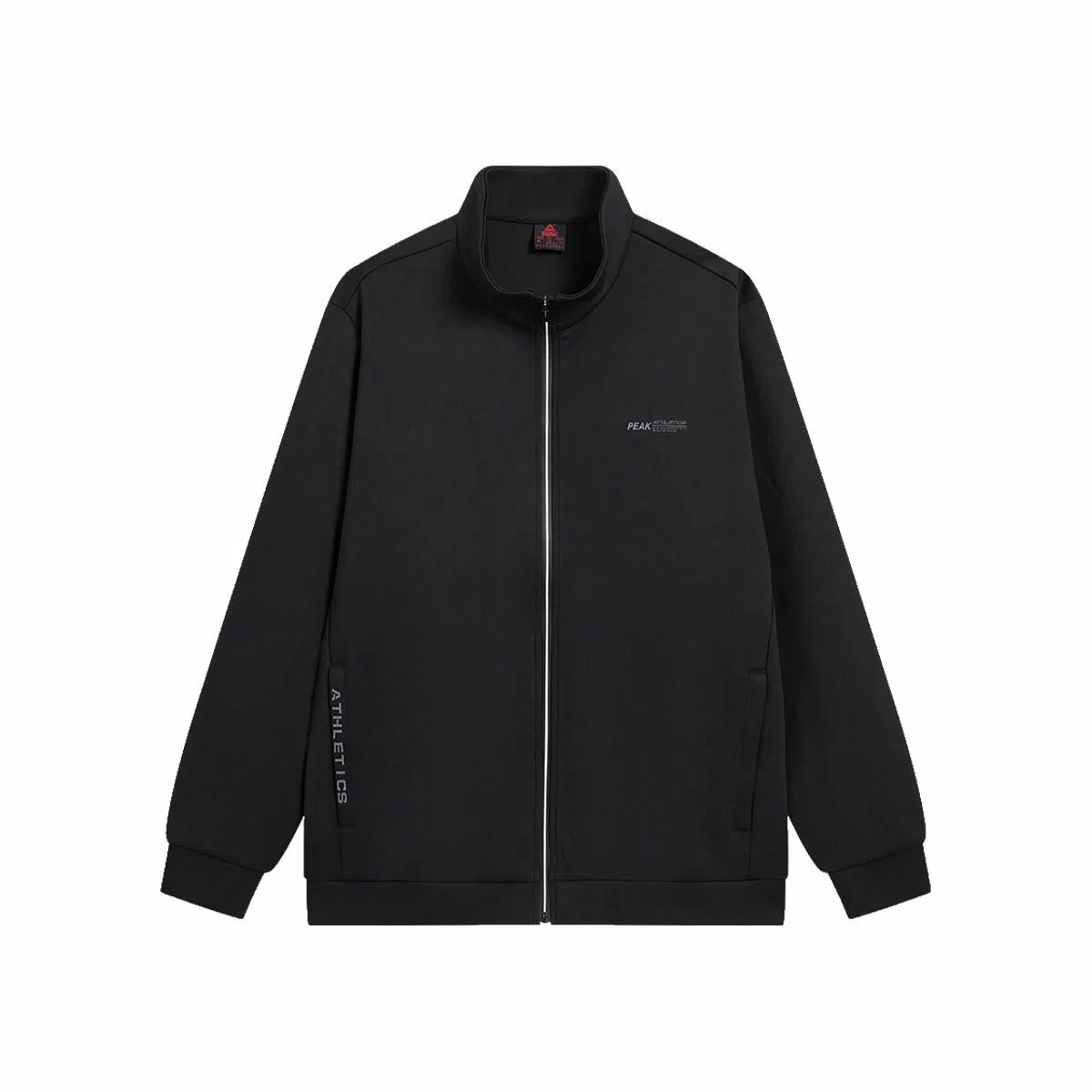 匹克 男子综训系列 纯色开衫立领长袖夹克外套 男 黑色