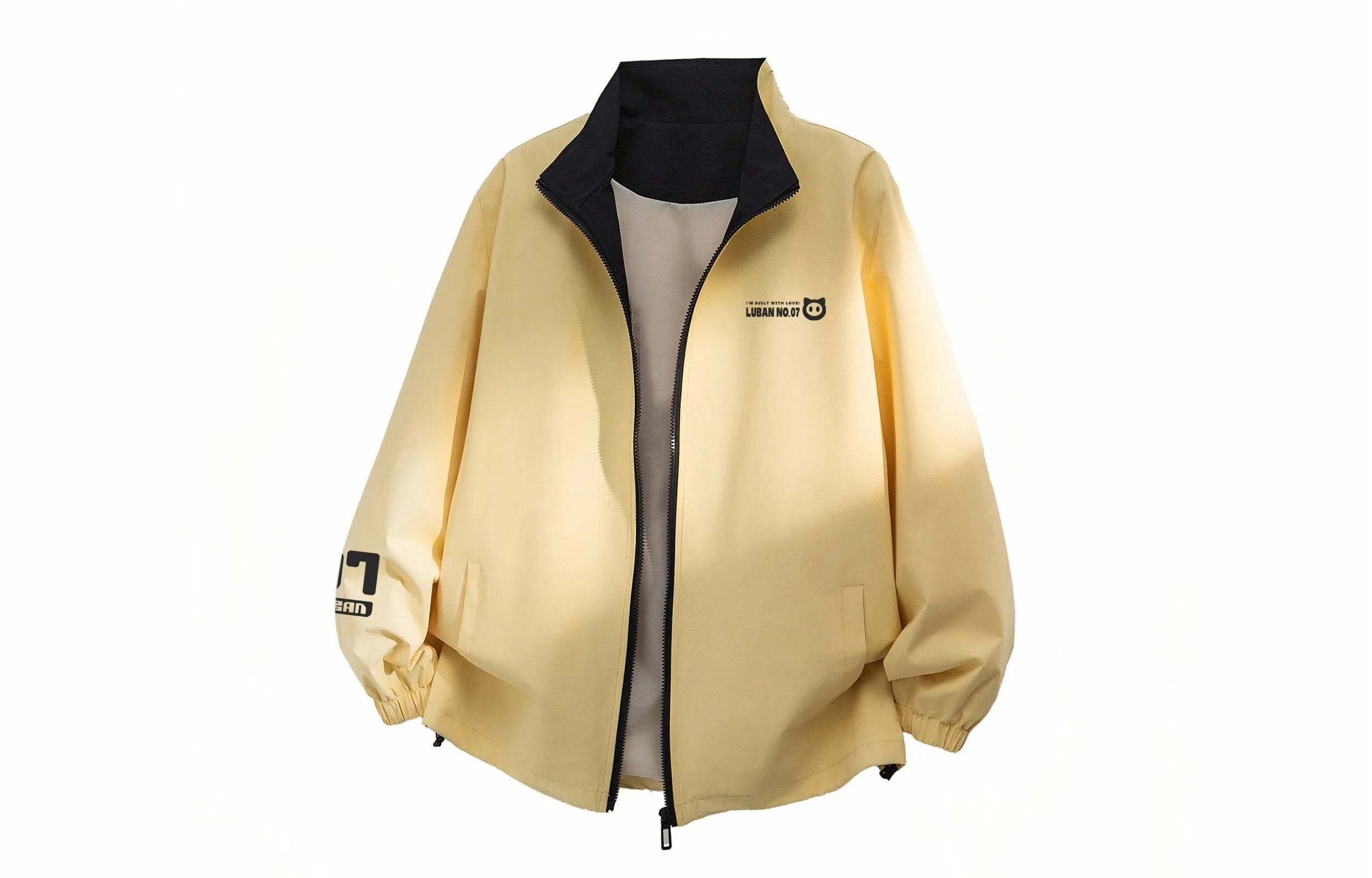 王者荣耀 鲁班七号星空梦想款 美式复古高街纯色设计字母户外防风潮流休闲宽松立领工装机能风无性别通勤舒适夹克外套 男女同款