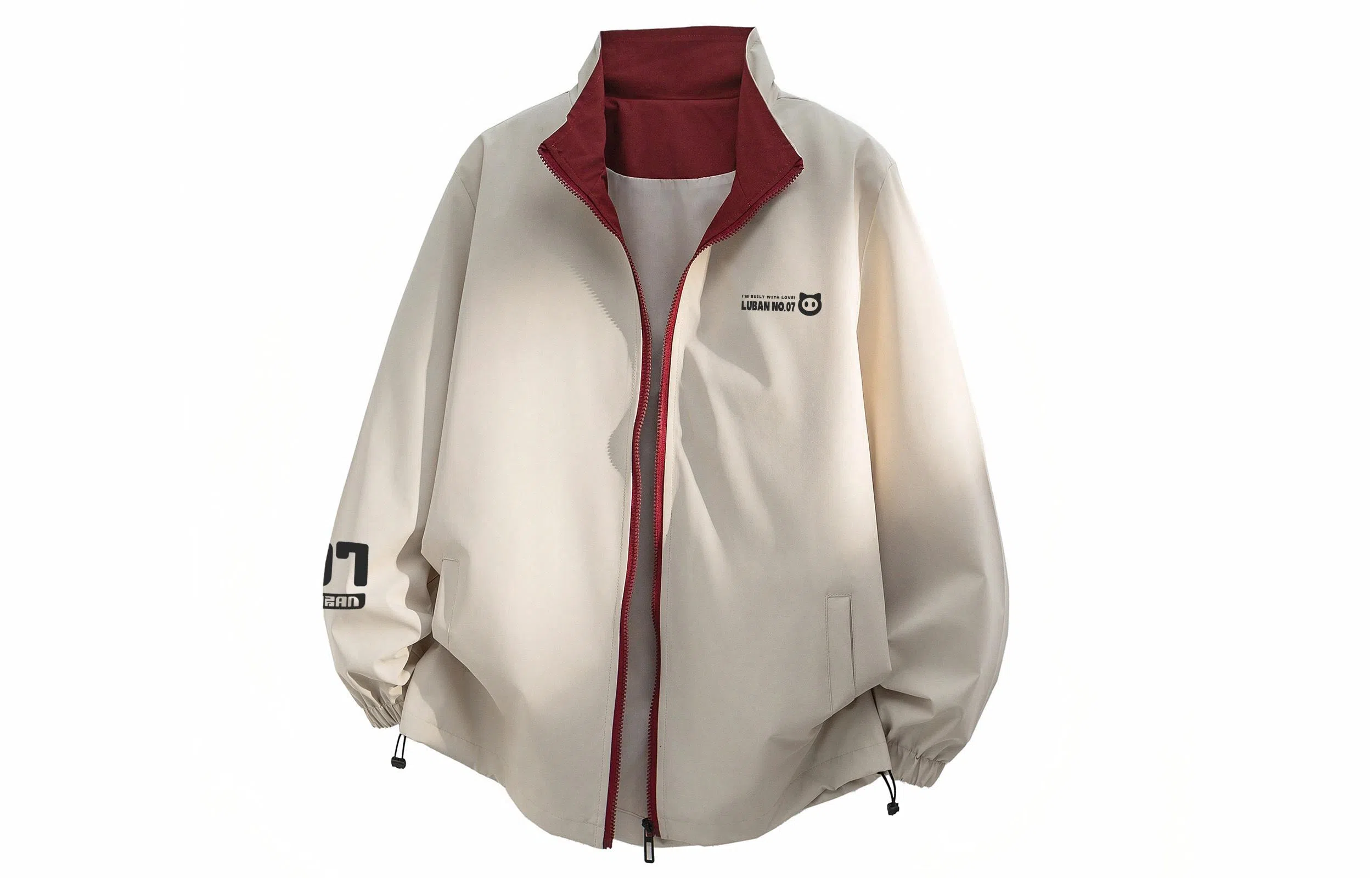 王者荣耀 鲁班七号星空梦想款 美式复古高街纯色设计字母户外防风潮流休闲宽松立领工装机能风无性别通勤舒适夹克外套 男女同款