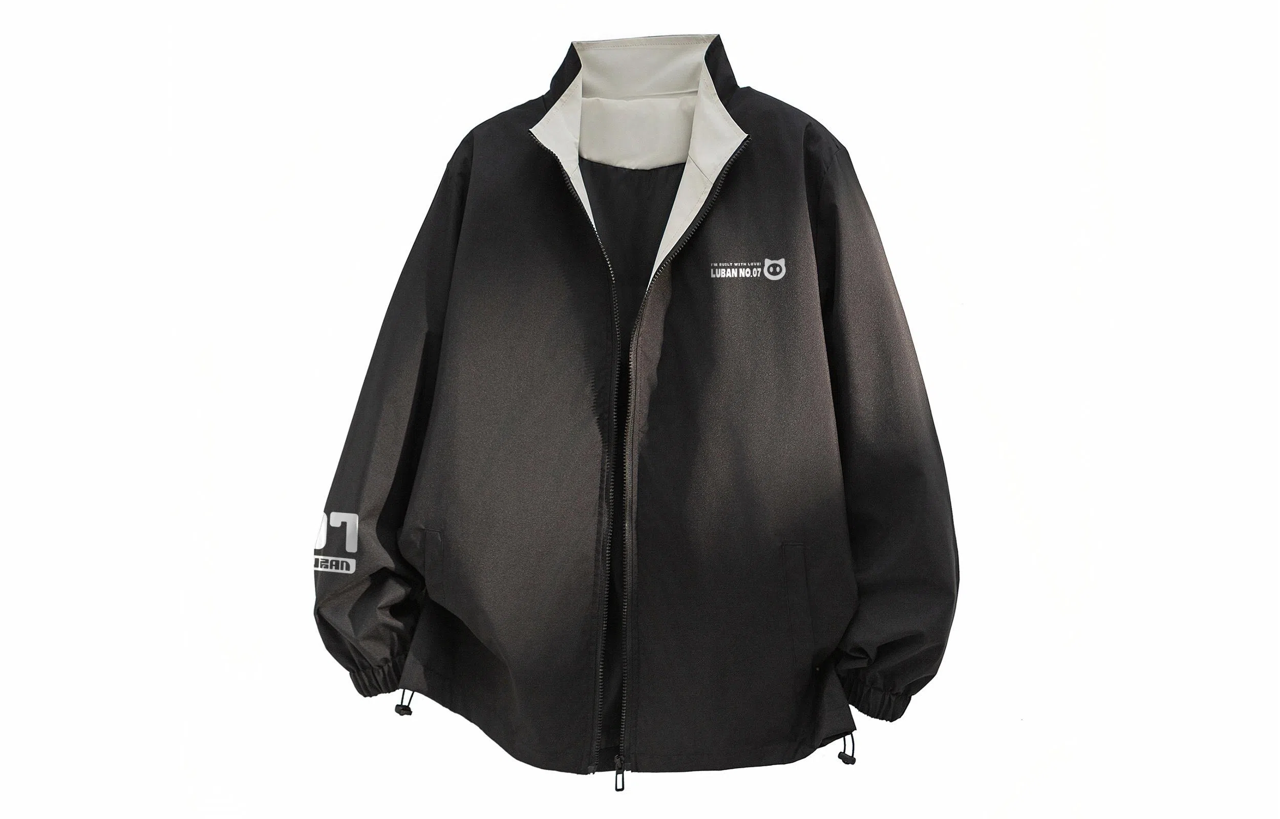 王者荣耀 鲁班七号星空梦想款 美式复古高街纯色设计字母户外防风潮流休闲宽松立领工装机能风无性别通勤舒适夹克外套 男女同款