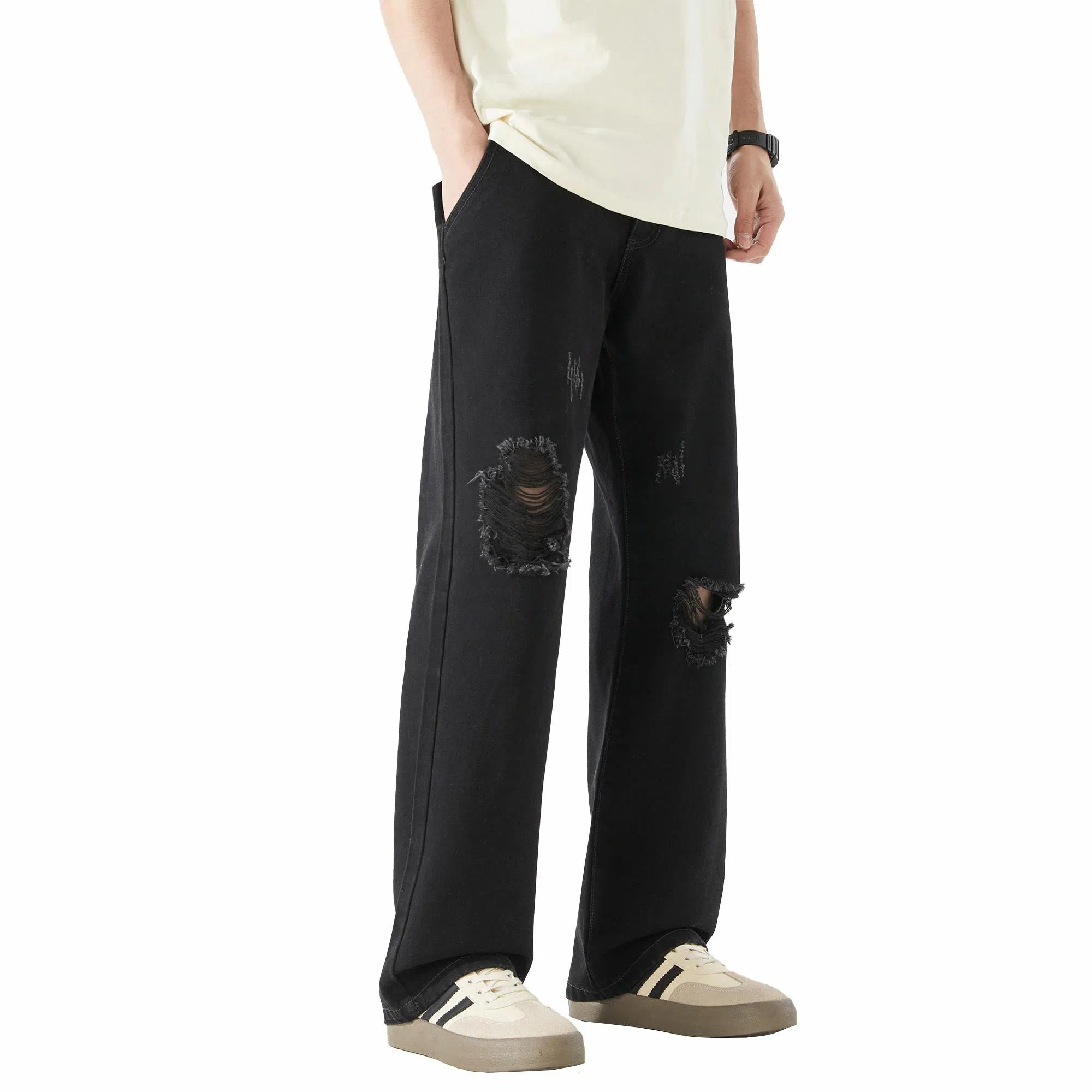 王者荣耀 美式高街复古做旧休闲长裤牛仔裤 男女同款