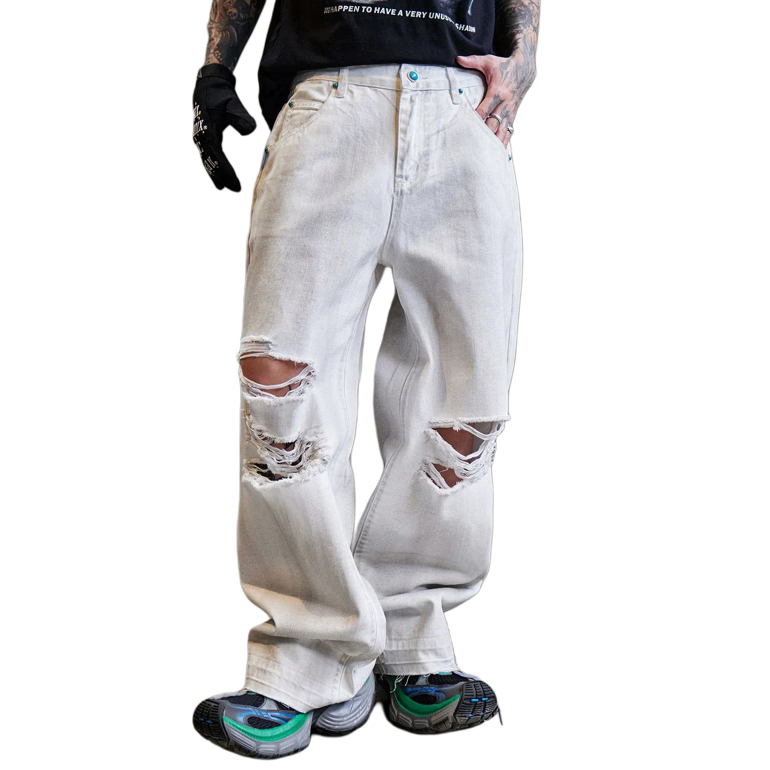 PANDA ADEVIL Ink Wash Denim Pants