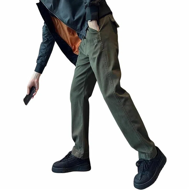 沃马 美式工装百搭高级感宽松直筒休闲长裤牛仔裤 男女同款