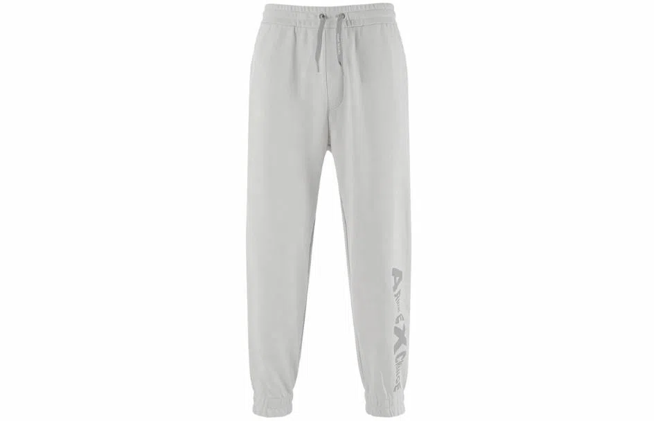 Armani Exchange SS23 Logo Joggers Light Grey