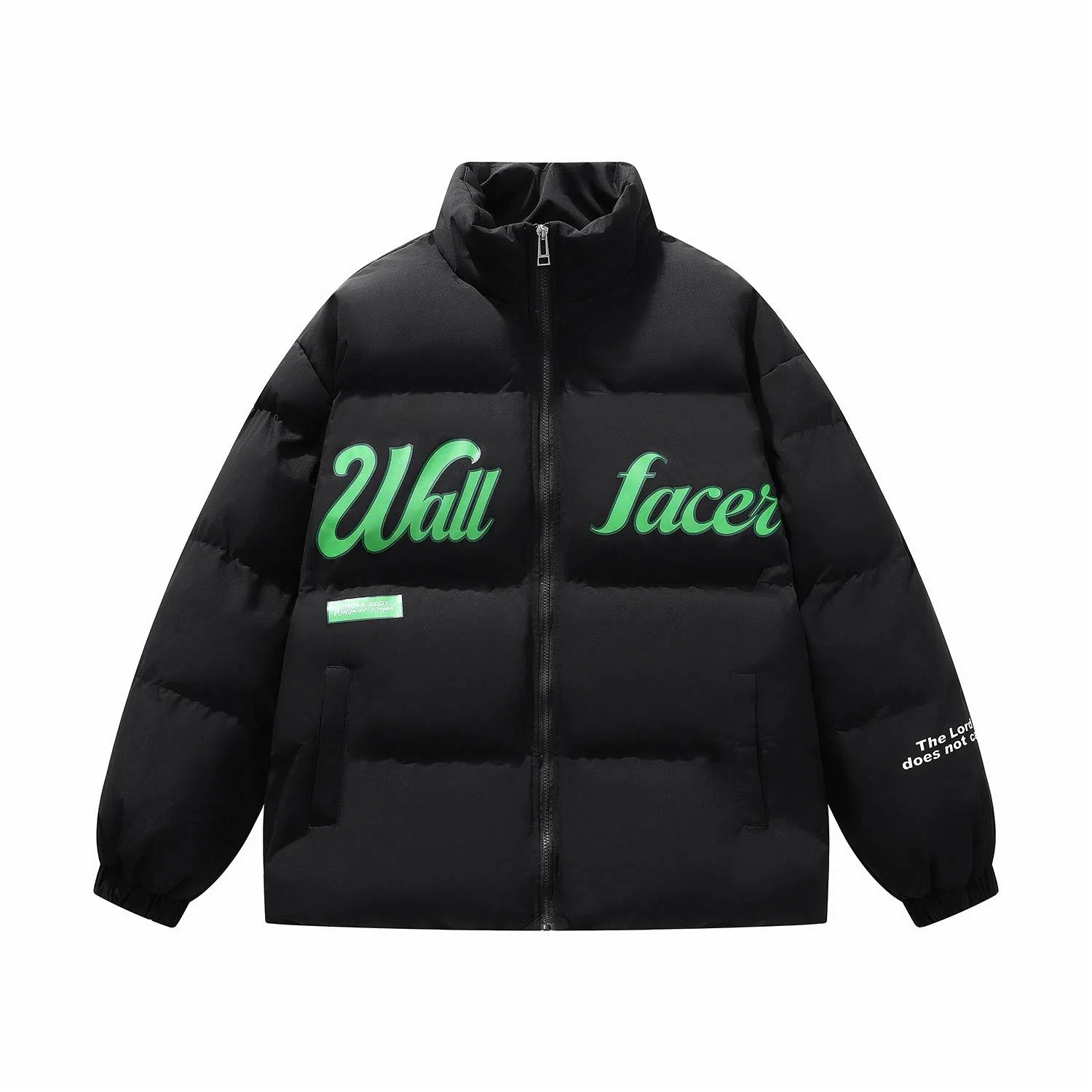 三体 面壁者系列 美式复古简约基础款字母印花加厚保暖防风防水防寒户外机能风宽松百搭立领开衫潮牌面包服棉服 男女同款