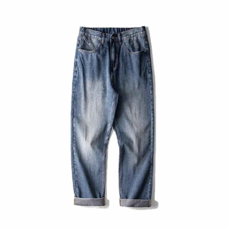 KGK Vintage Loose Straight Jeans Blue