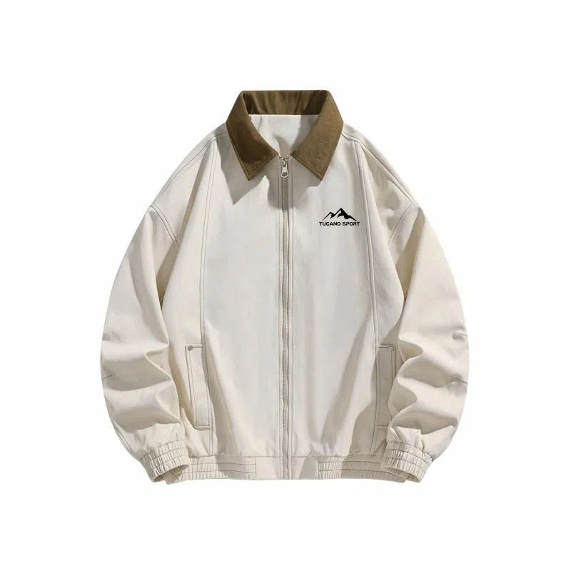 啄木鸟 美式撞色拼接印花宽松户外百搭休闲飞行员夹克外套 男女同款