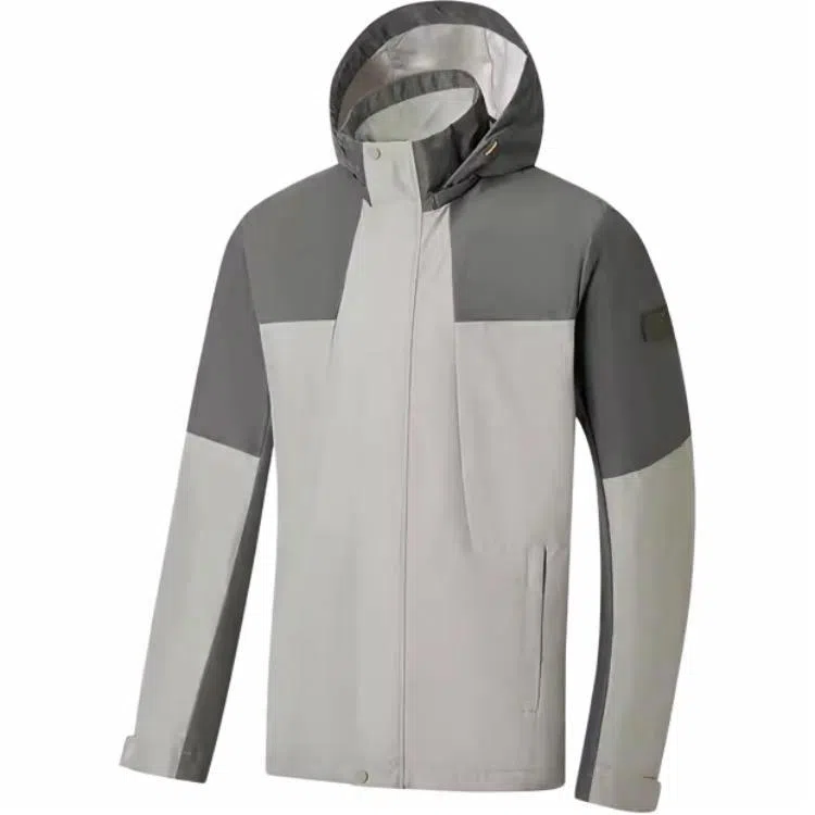 Xtep Training Series Hooded Zip Jacket Frost Gray/Dark Water Green