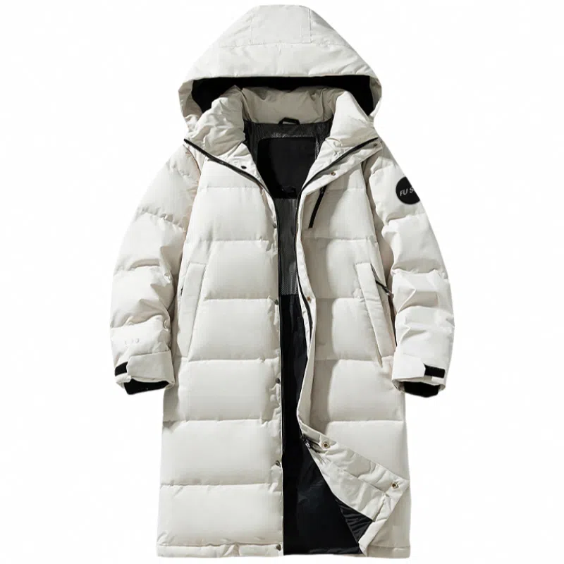 雅鹿 潮牌加厚保暖极寒户外时尚连帽百搭舒适长款羽绒服 男女同款