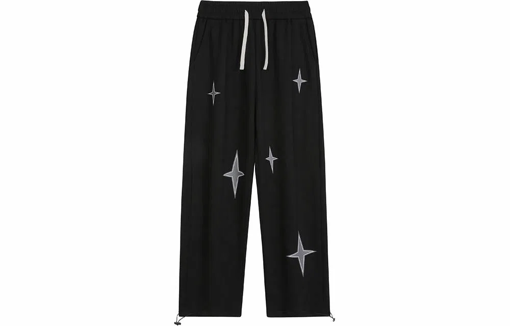 IGOI Retro Cross Star Print Casual Pants