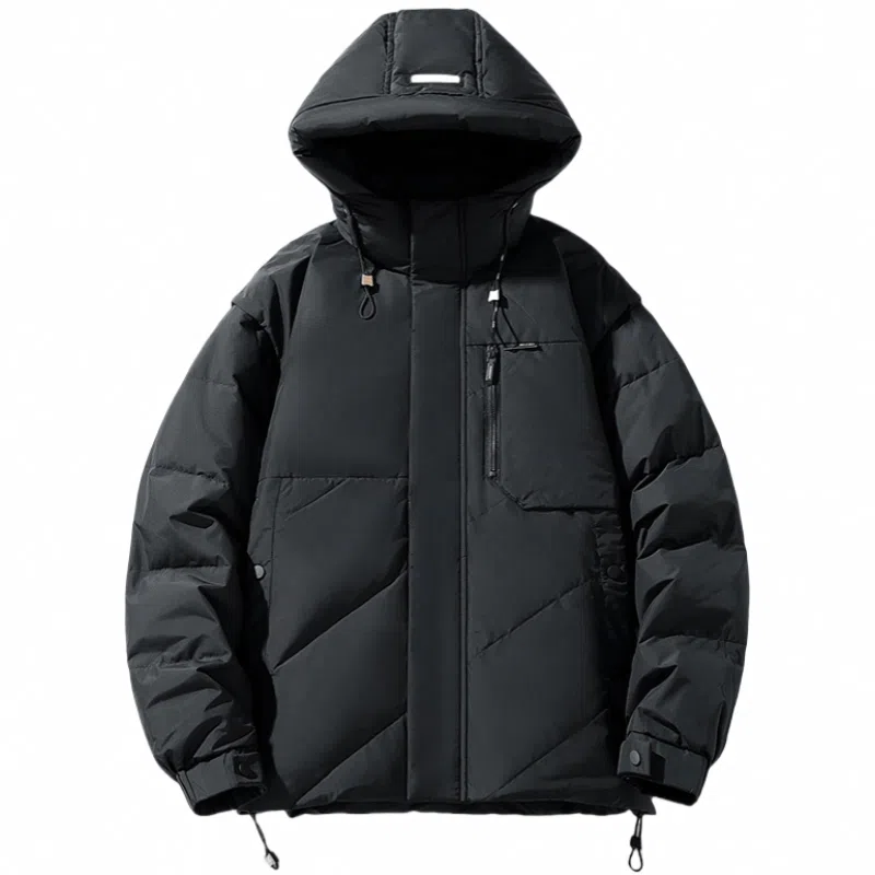 雅鹿 潮牌厚款御寒保暖时尚连帽城市户外百搭舒适宽松羽绒服 男款