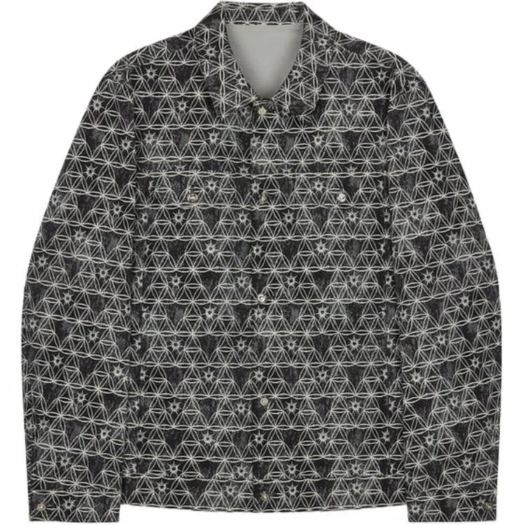 K-BOXING Plaid Casual Jacket Gray