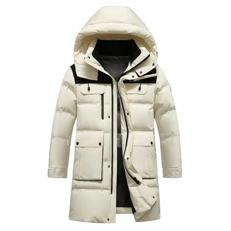 鸭鸭 时尚百搭过膝长款加厚羽绒服 男款