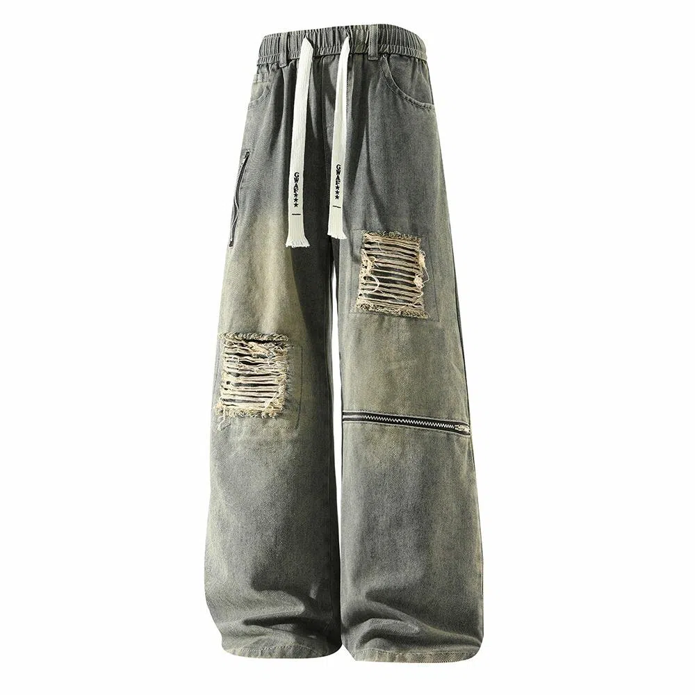 GWAF Distressed High Waist Loose Fit Jeans