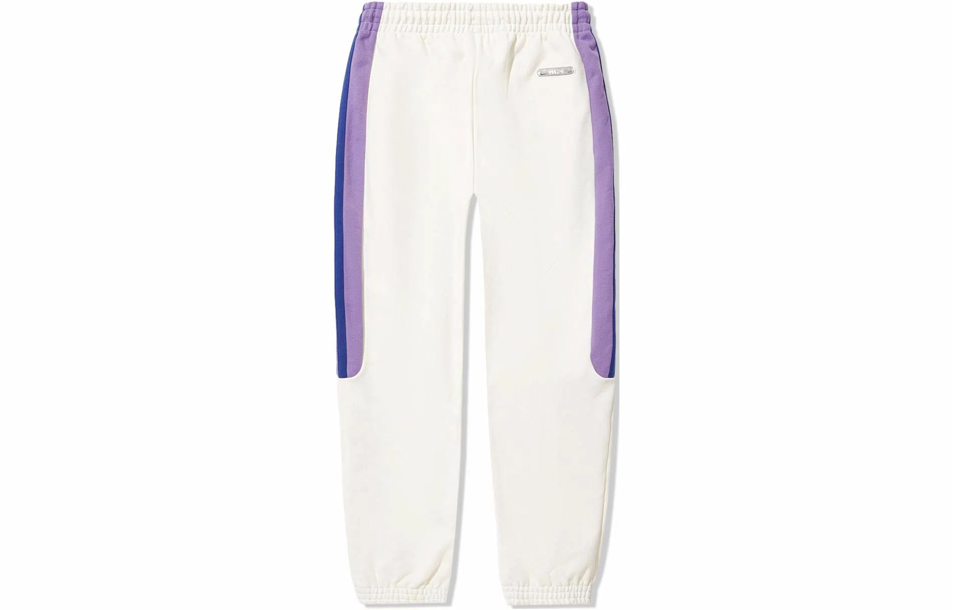 中国李宁 重燃系列  抽绳束口撞色休闲针织运动裤 男女同款 米白色