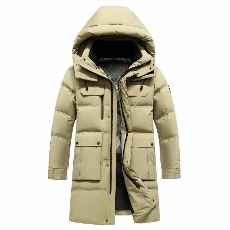 鸭鸭 时尚百搭过膝长款加厚羽绒服 男款