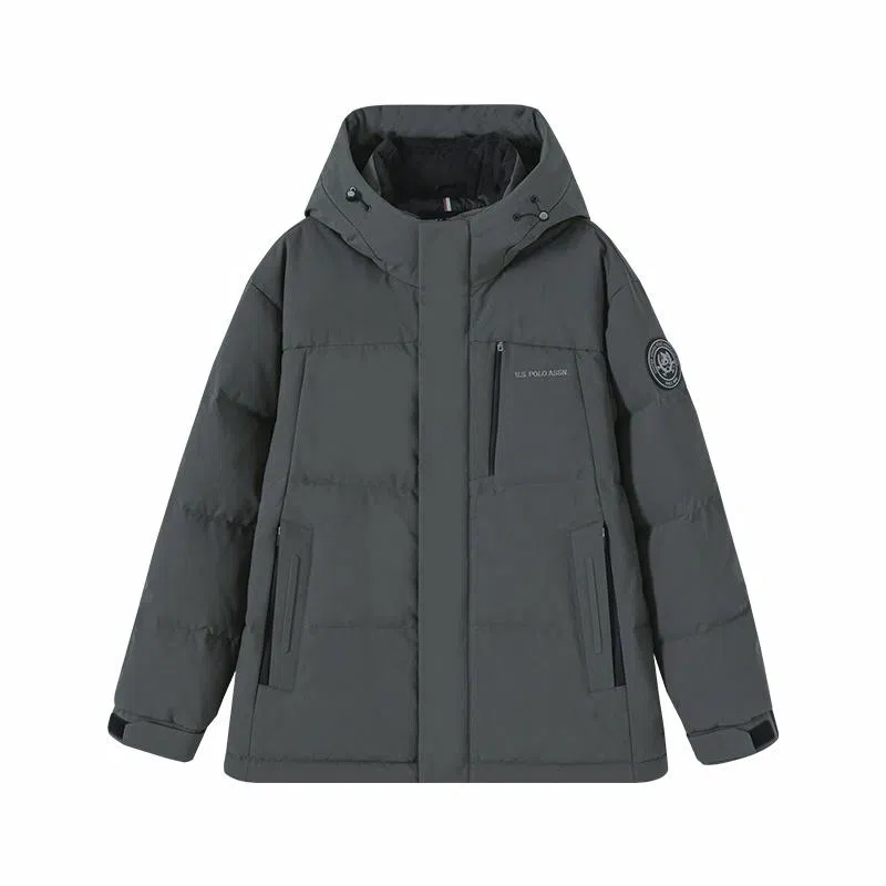 U.S. Polo Assn. Hooded Down Jacket Military Green