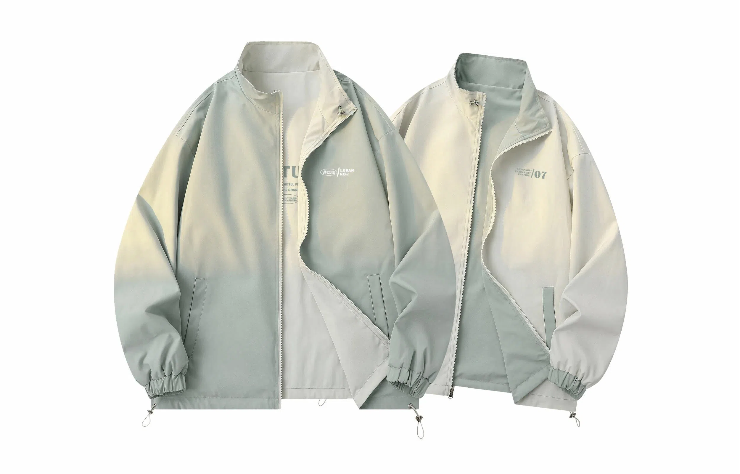 王者荣耀 鲁班七号星空梦想款 美式复古双面穿纯色街头潮流口袋户外登山旅游宽松休闲字母设计印花耐磨机能风通勤外套夹克 男女同款