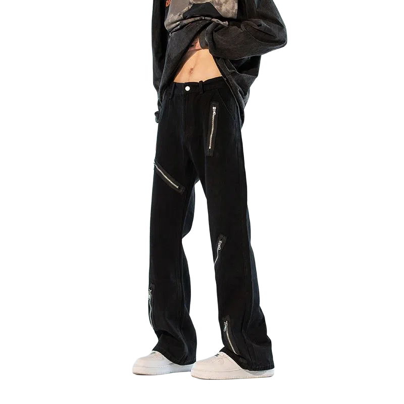 PANDA ADEVIL Cleanfit Wide-Leg Pants Black