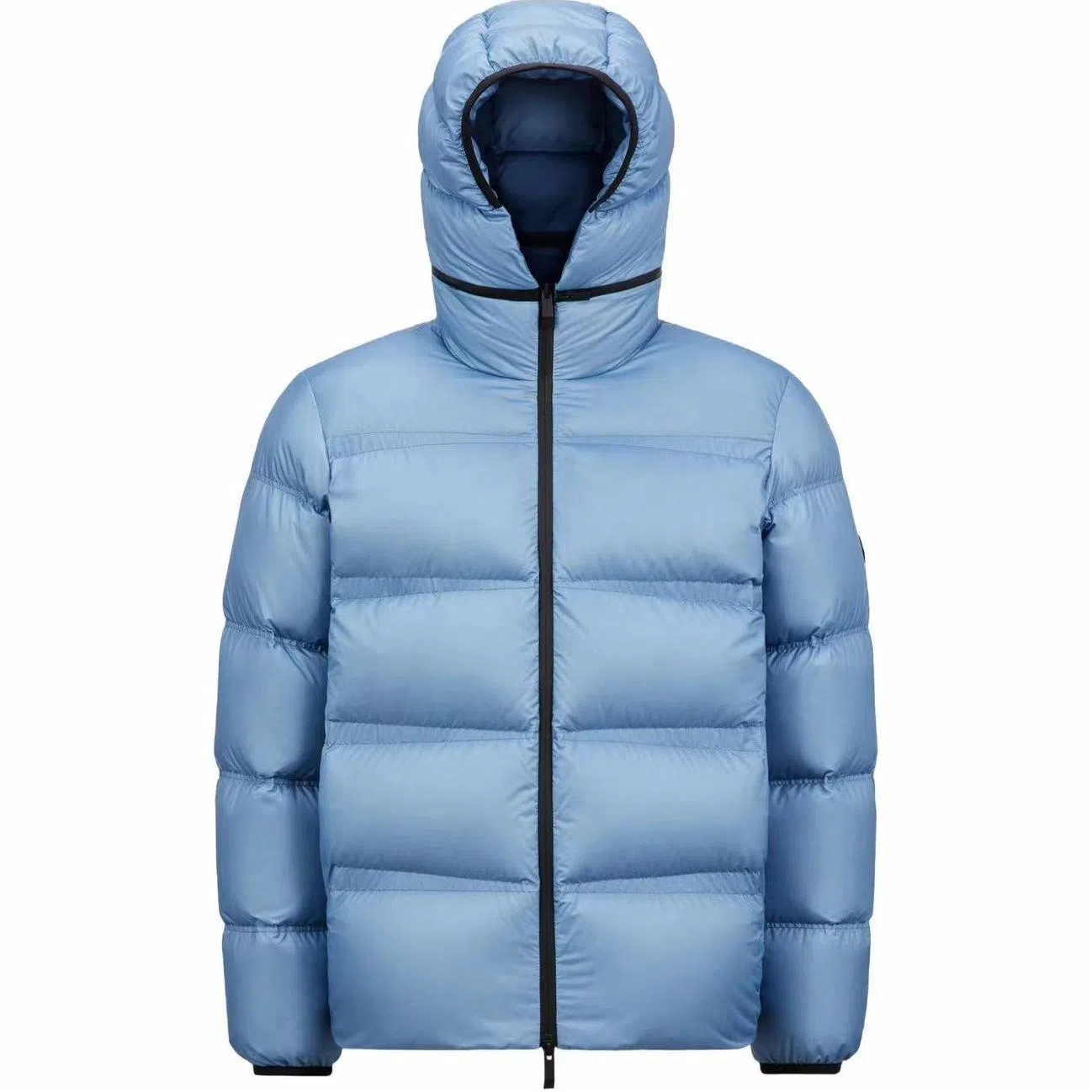 Moncler Hooded Zip Jacket Light Blue