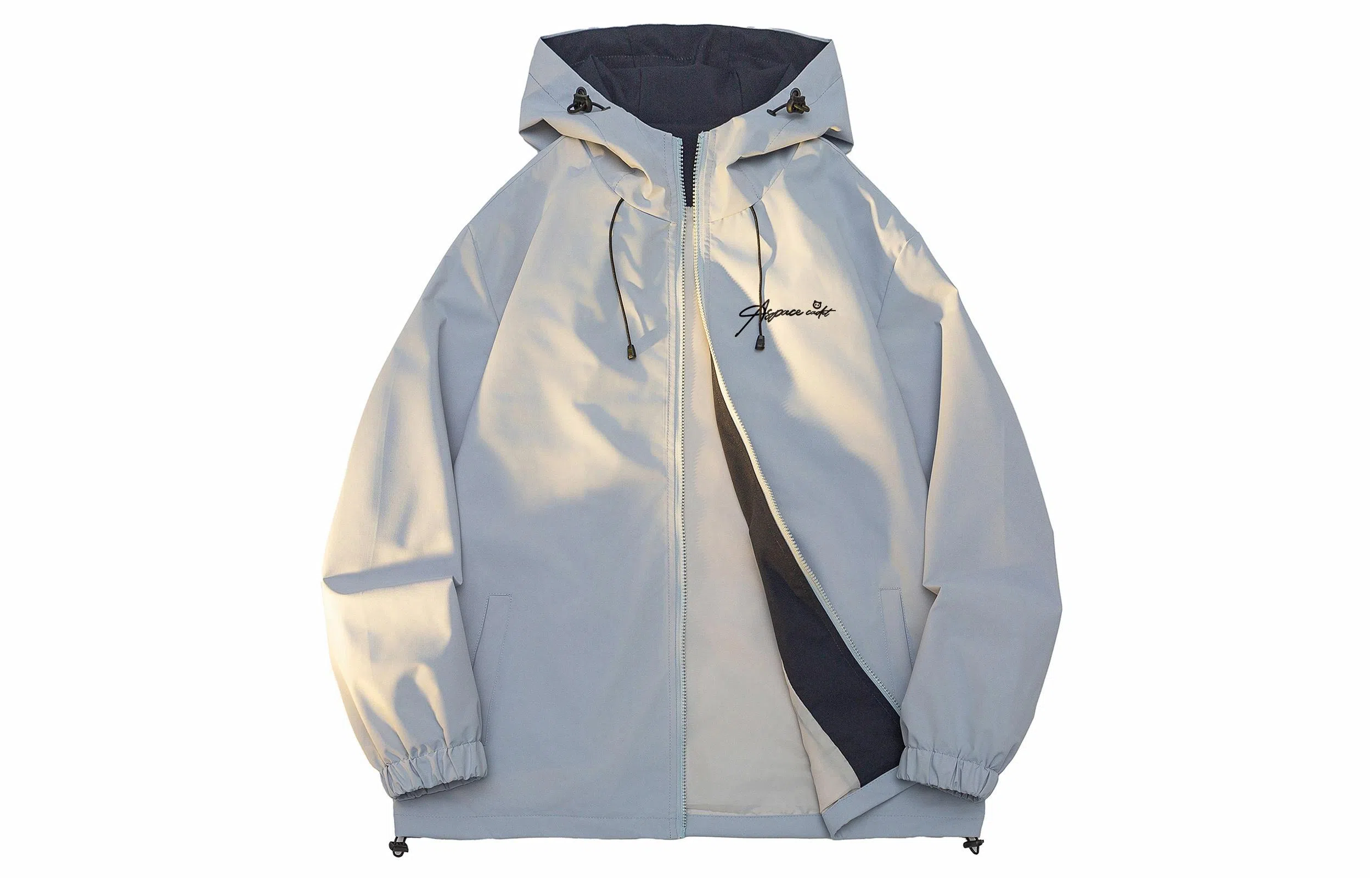 王者荣耀 鲁班七号星空梦想款 美式高街纯色简约基础款字母印花休闲宽松百搭撞色外套高街户外机能风工装连帽无性别通勤舒适夹克 男女同款